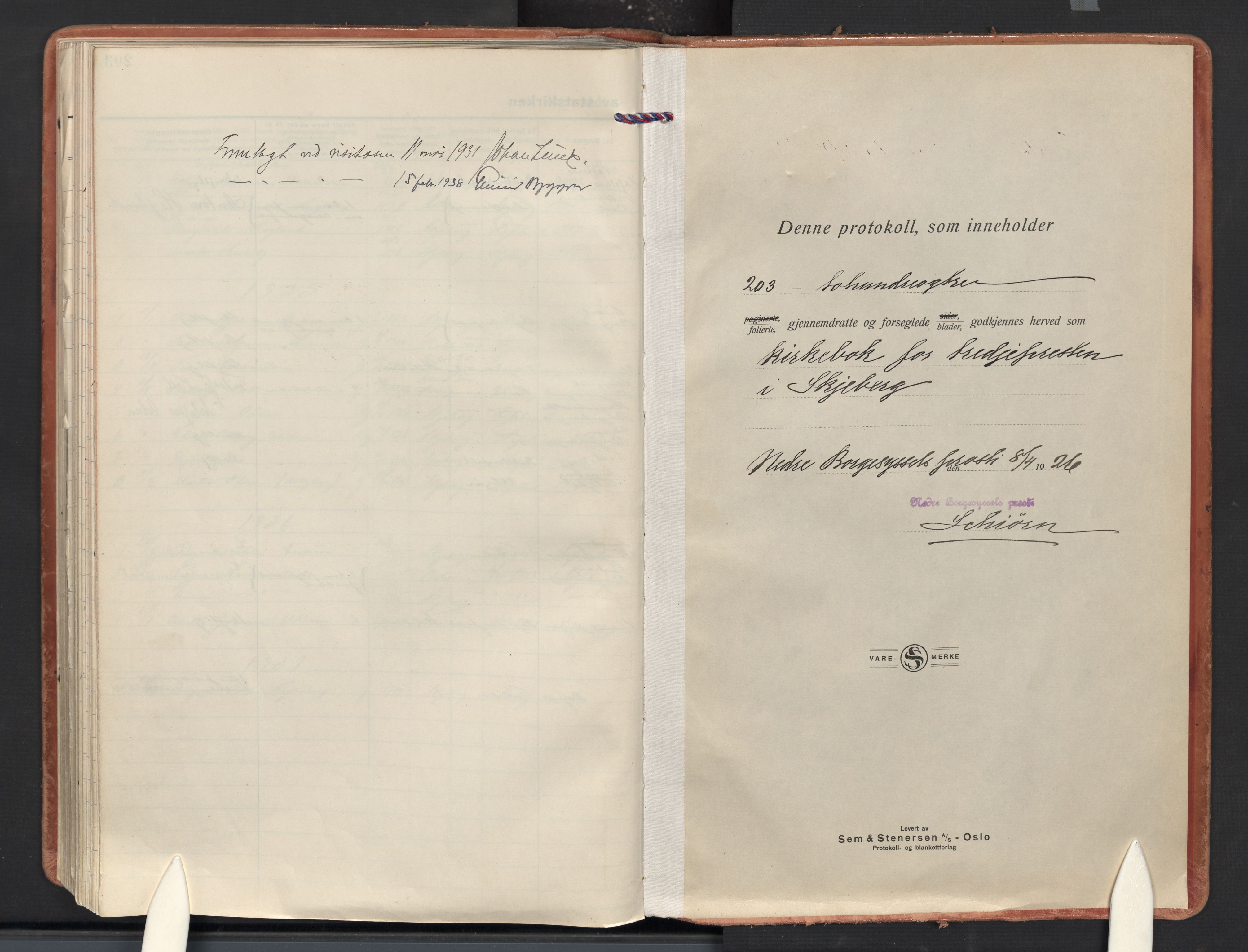 Skjeberg prestekontor Kirkebøker, SAO/A-10923/F/Fd/L0002: Parish register (official) no. IV 2, 1926-1936
