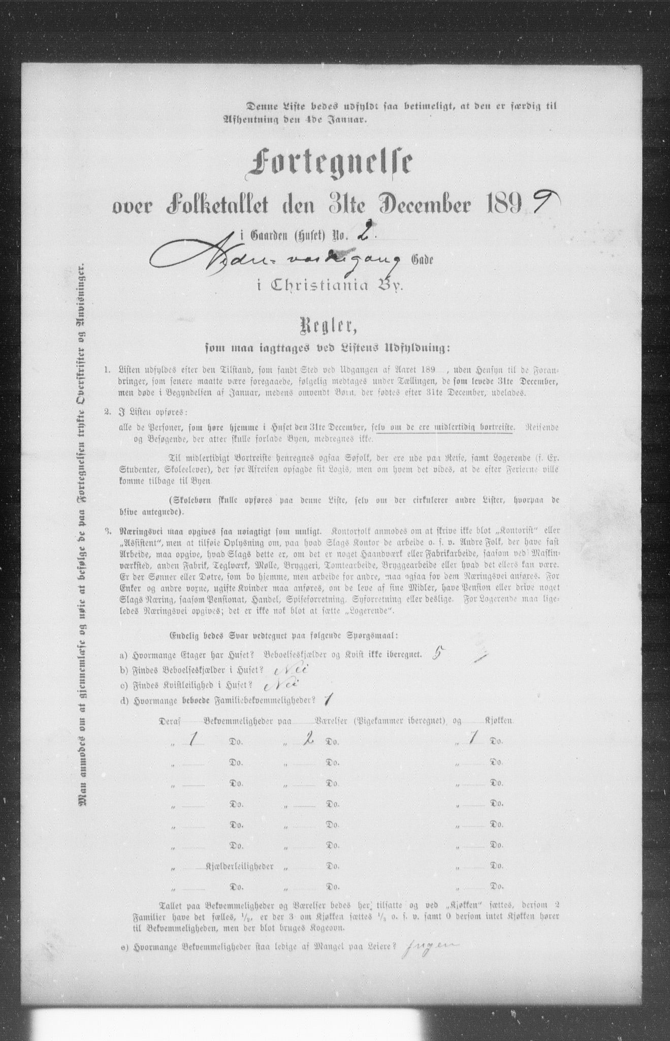 OBA, Municipal Census 1899 for Kristiania, 1899, p. 9031