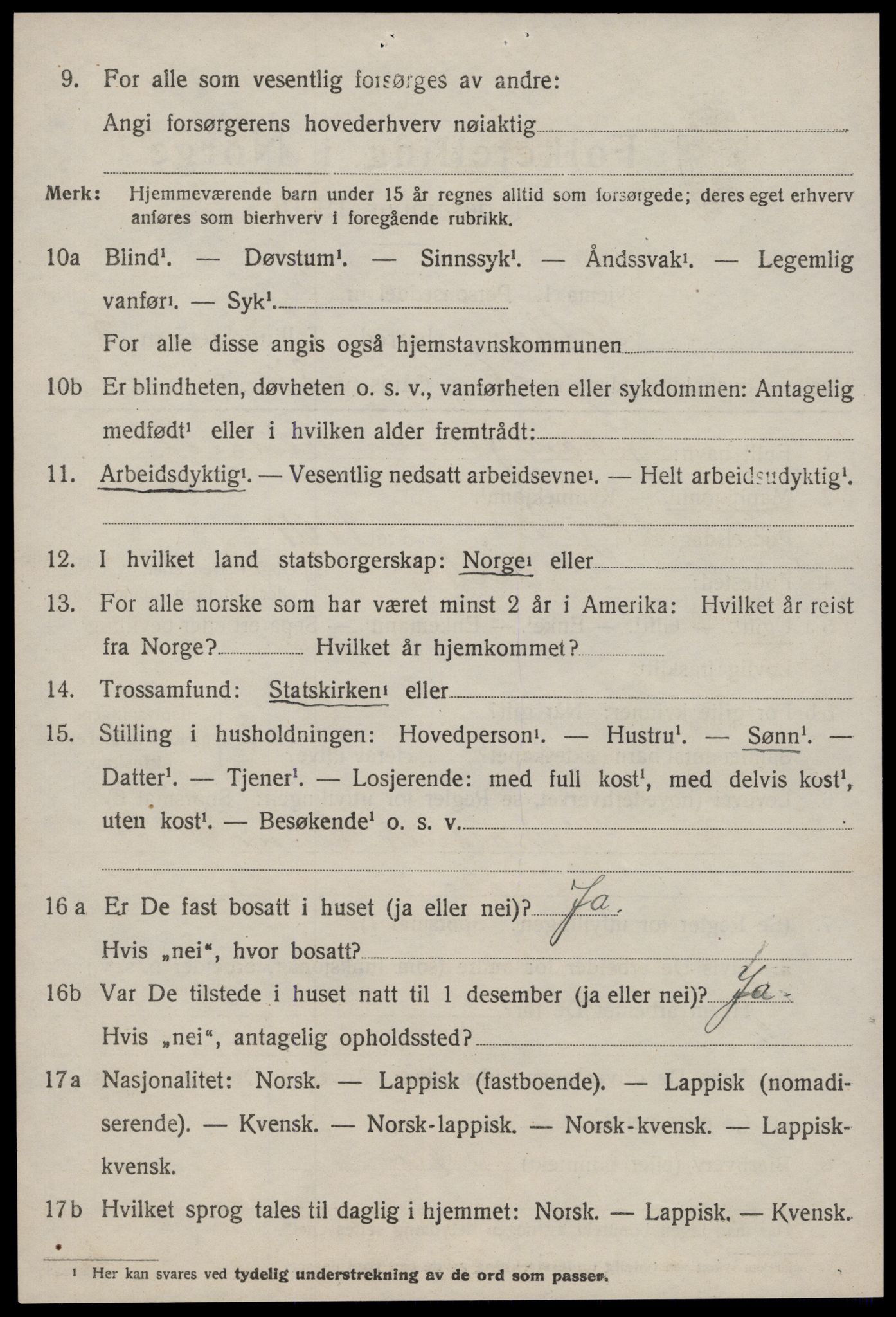 SAT, 1920 census for Selbu, 1920, p. 3477