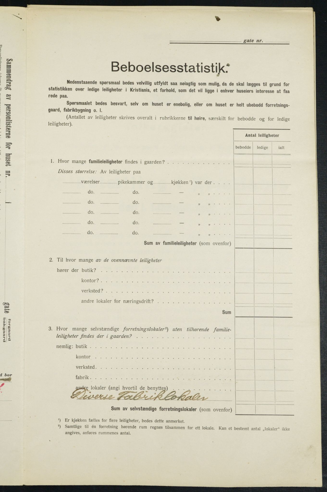 OBA, Municipal Census 1913 for Kristiania, 1913, p. 106002