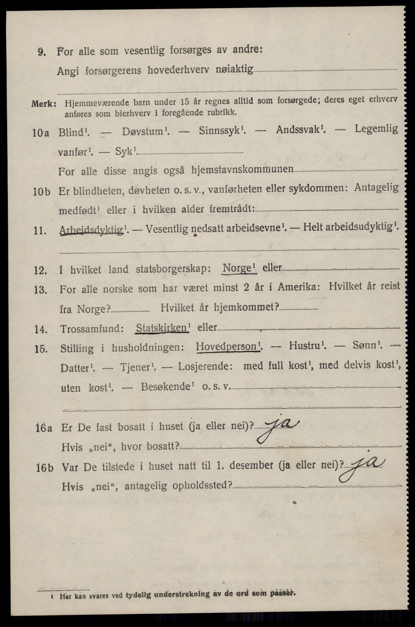 SAST, 1920 census for Årdal, 1920, p. 595