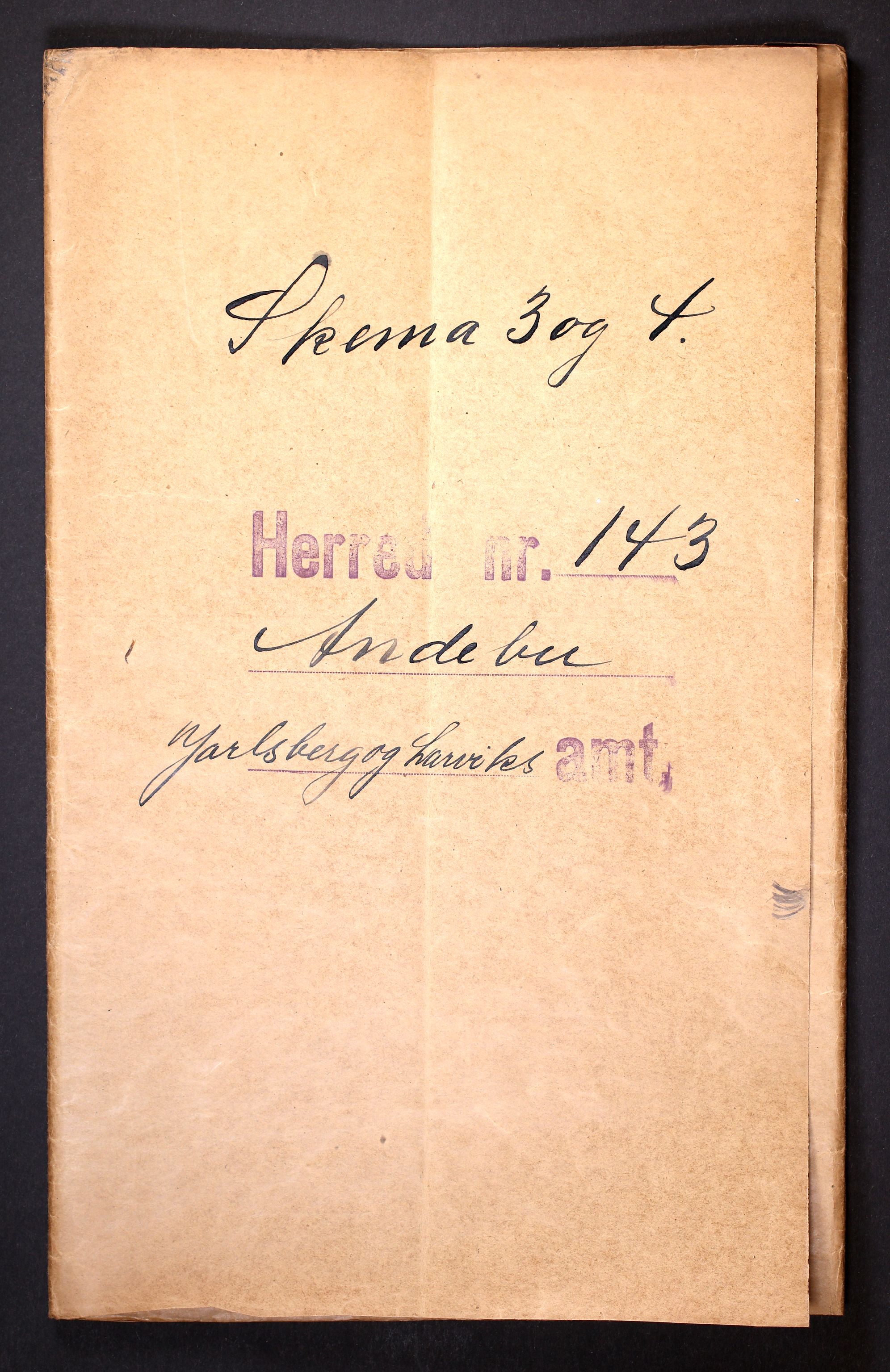 RA, 1910 census for Andebu, 1910, p. 1