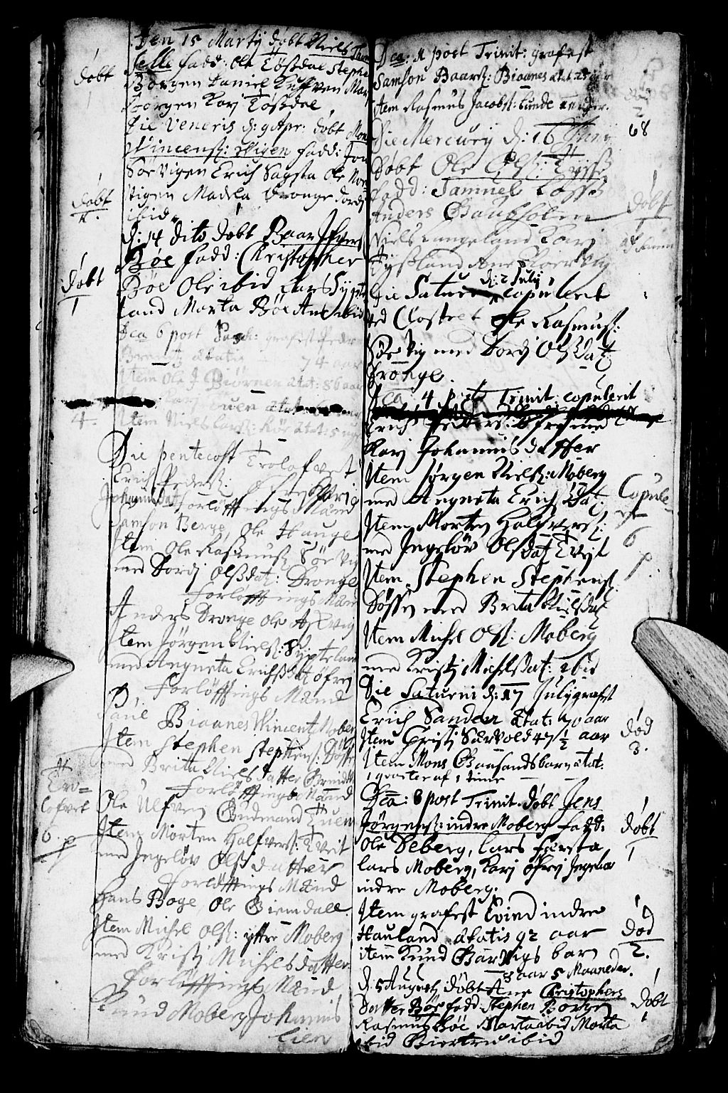 Os sokneprestembete, SAB/A-99929: Parish register (official) no. A 1, 1669-1722, p. 68
