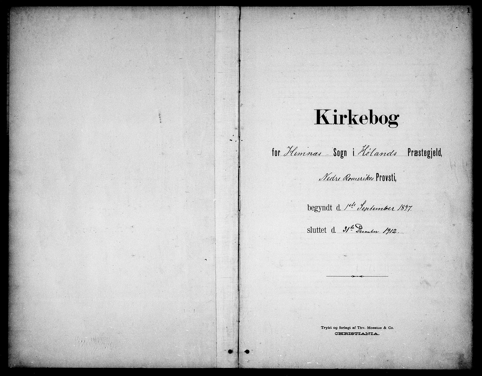 Høland prestekontor Kirkebøker, SAO/A-10346a/F/Fb/L0003: Parish register (official) no. II 3, 1897-1912, p. 1