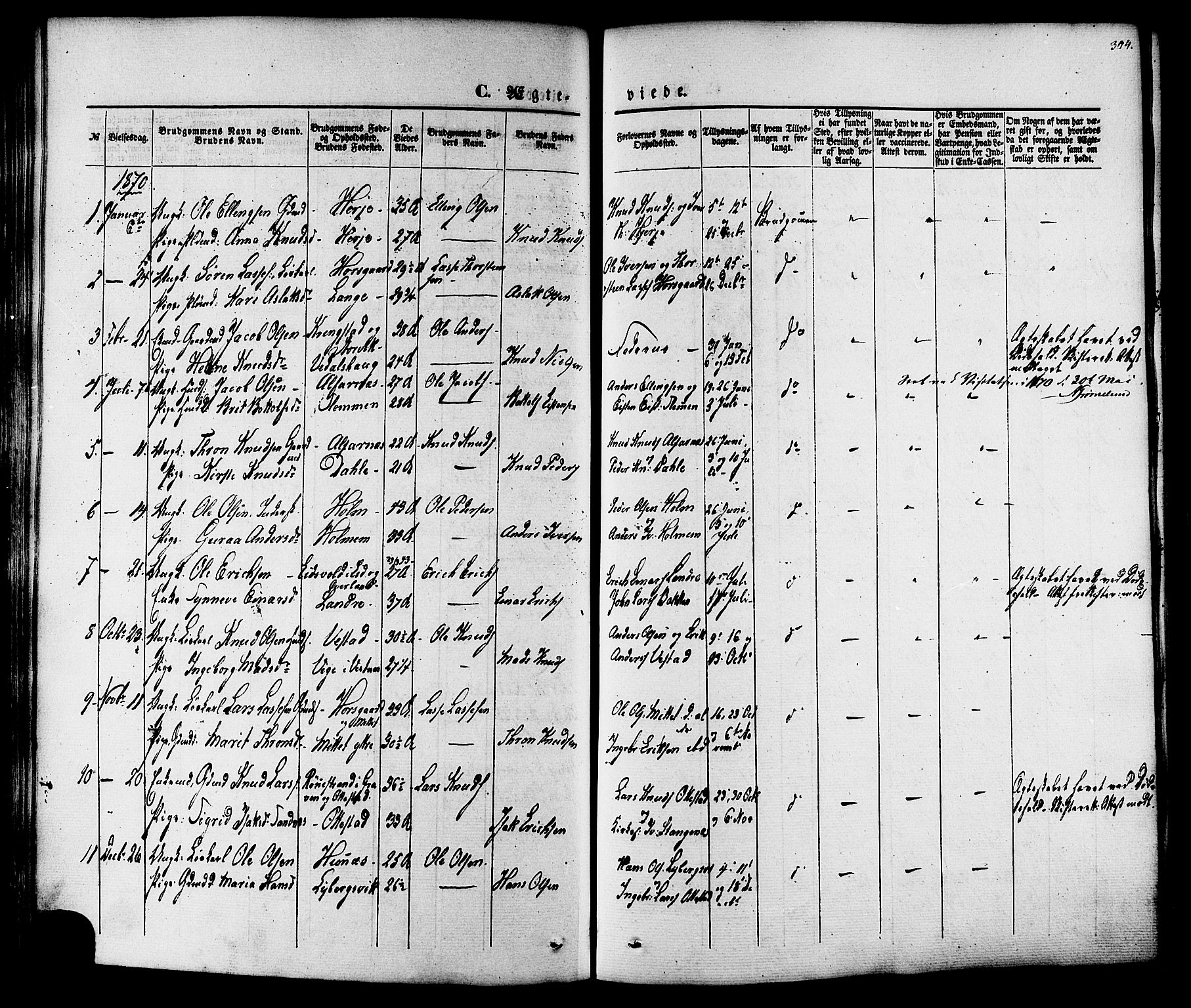 Ministerialprotokoller, klokkerbøker og fødselsregistre - Møre og Romsdal, SAT/A-1454/547/L0603: Parish register (official) no. 547A05, 1846-1877, p. 304