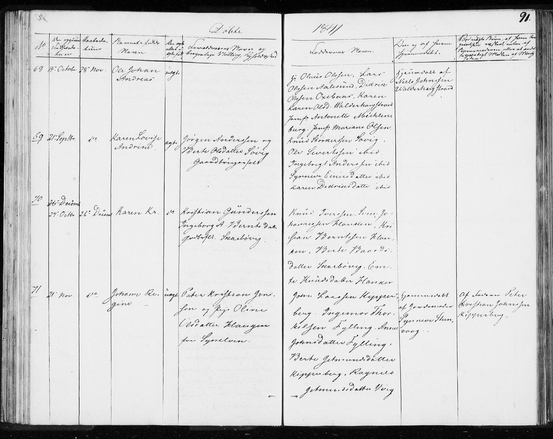 Ministerialprotokoller, klokkerbøker og fødselsregistre - Møre og Romsdal, AV/SAT-A-1454/528/L0414: Curate's parish register no. 528B02, 1833-1844, p. 91