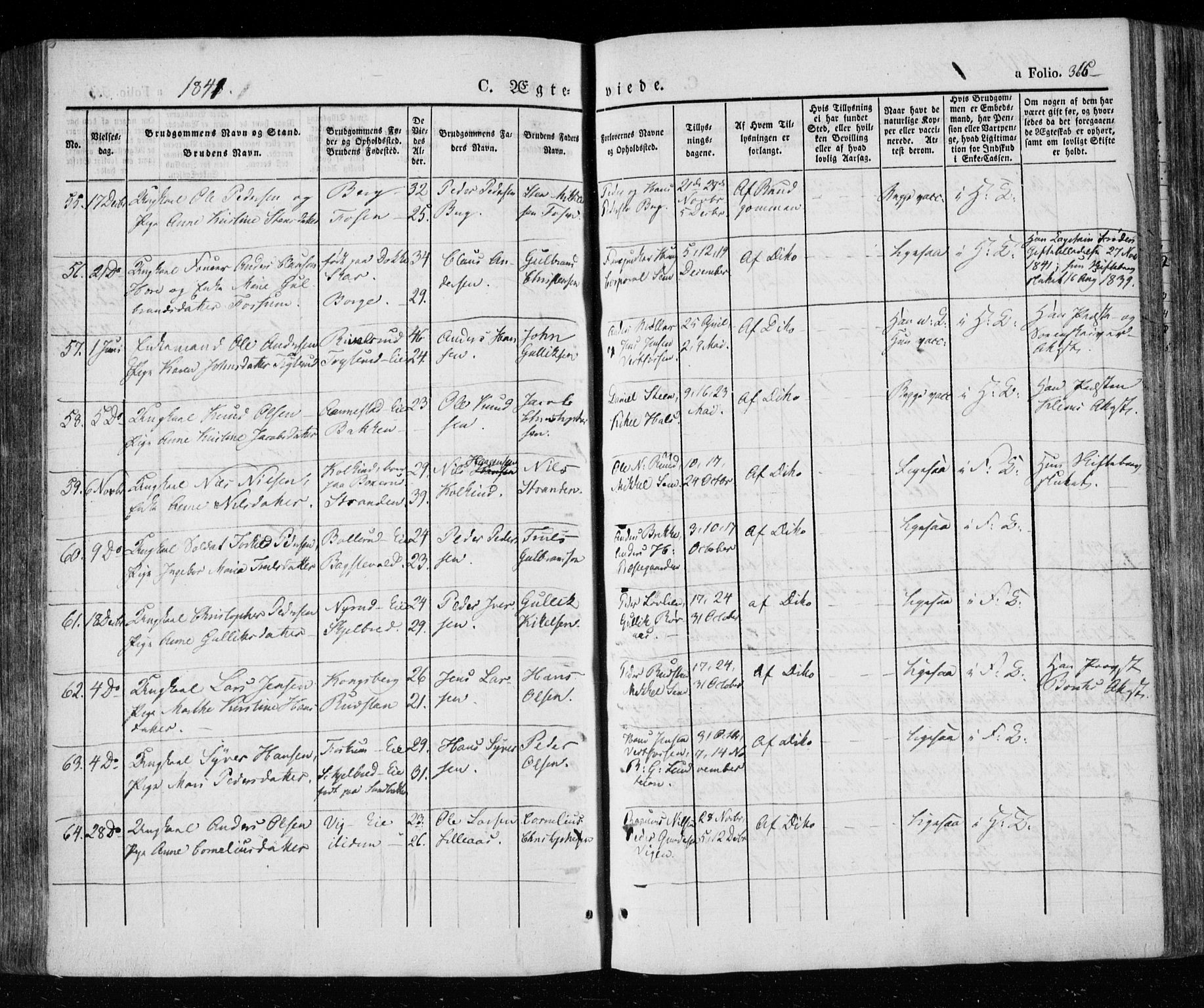 Eiker kirkebøker, AV/SAKO-A-4/F/Fa/L0013a: Parish register (official) no. I 13A, 1832-1845, p. 366