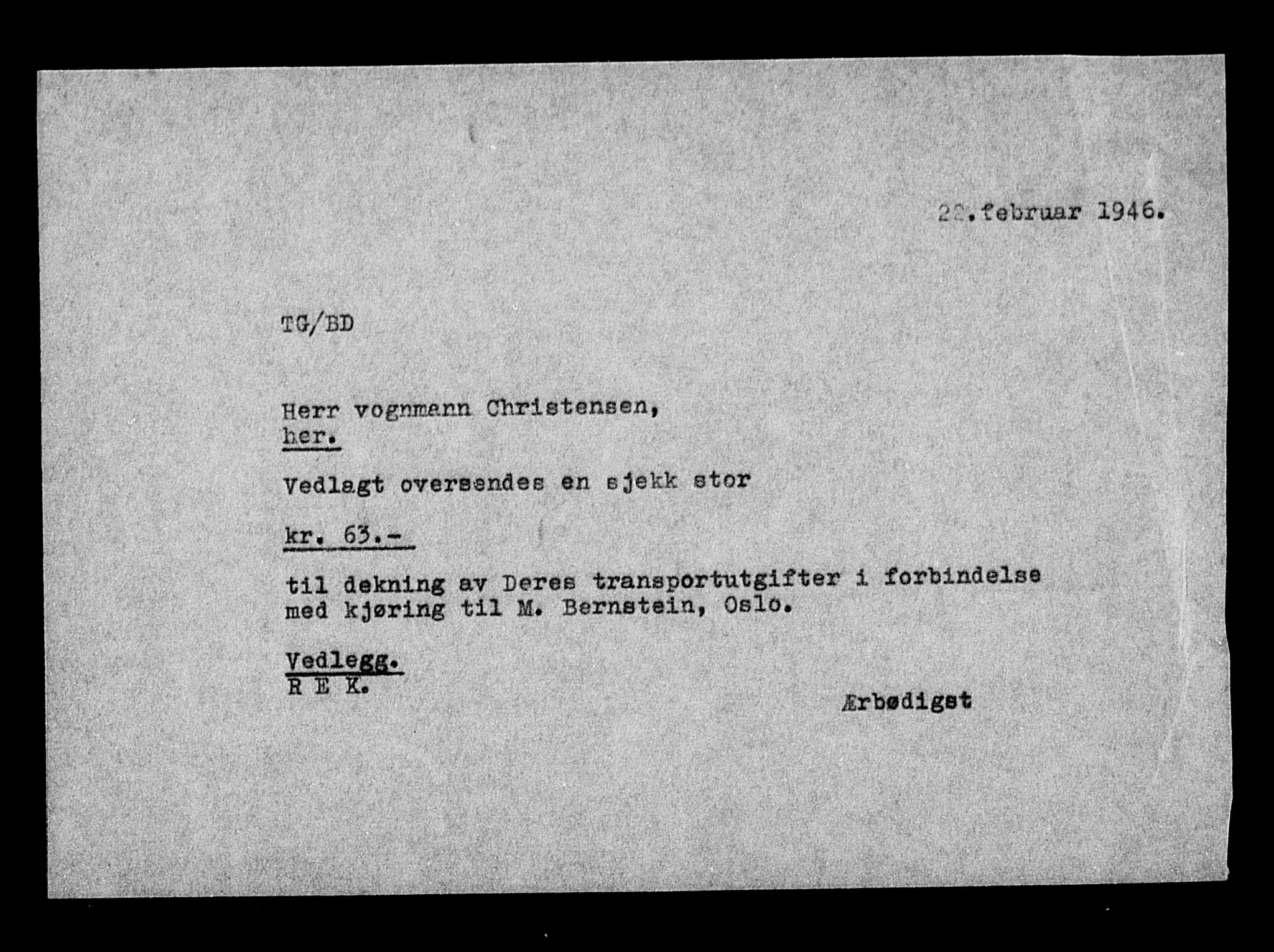 Justisdepartementet, Tilbakeføringskontoret for inndratte formuer, AV/RA-S-1564/H/Hc/Hcd/L0991: --, 1945-1947, p. 187