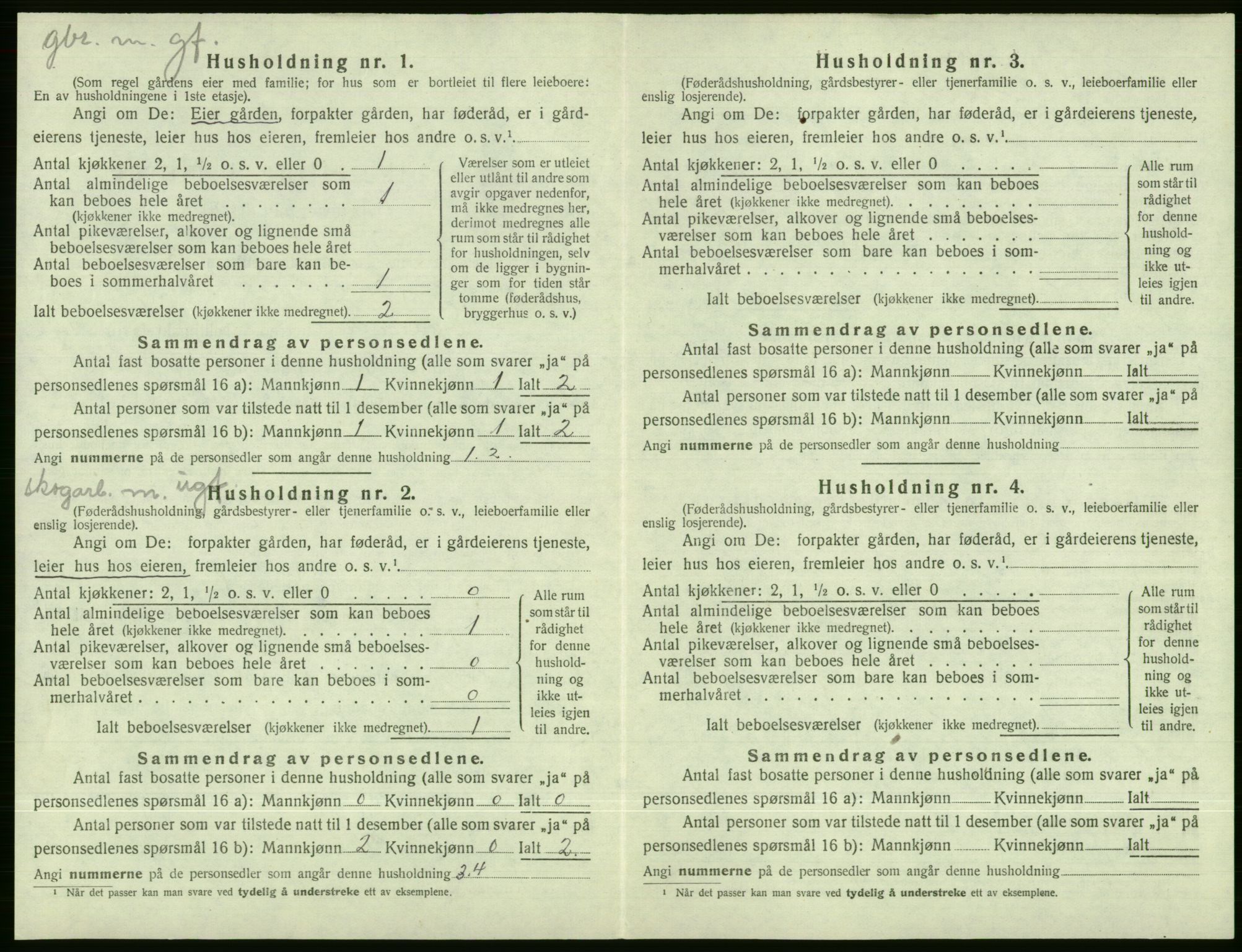 SAB, 1920 census for Evanger, 1920, p. 86