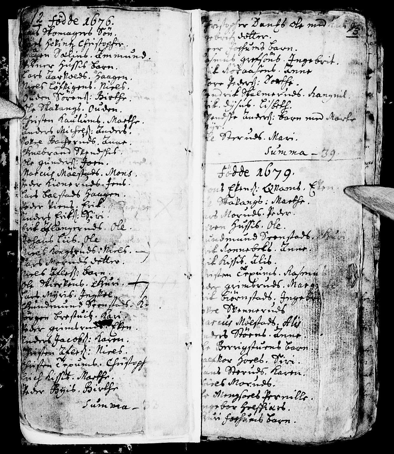 Nes prestekontor, Hedmark, AV/SAH-PREST-020/L/La/L0001: Parish register (copy) no. 1, 1663-1784, p. 12-13