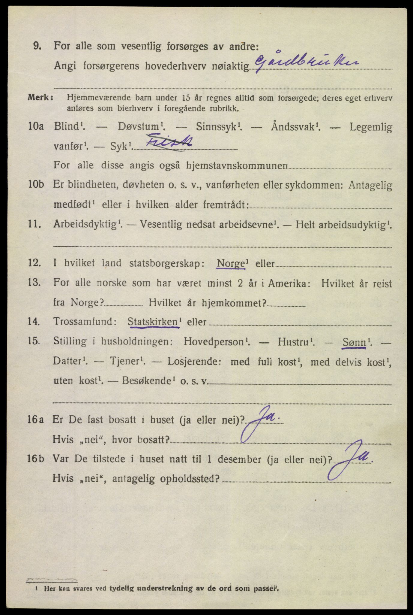 SAK, 1920 census for Holt, 1920, p. 3021