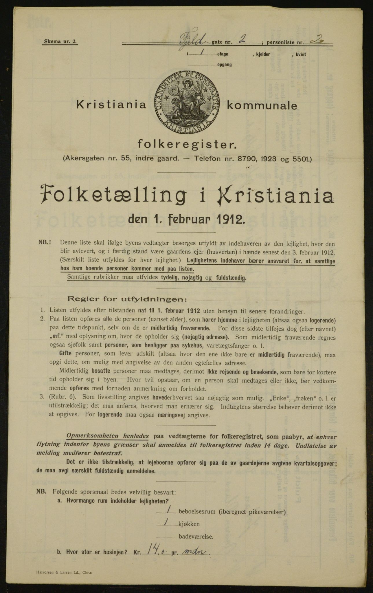 OBA, Municipal Census 1912 for Kristiania, 1912, p. 24266