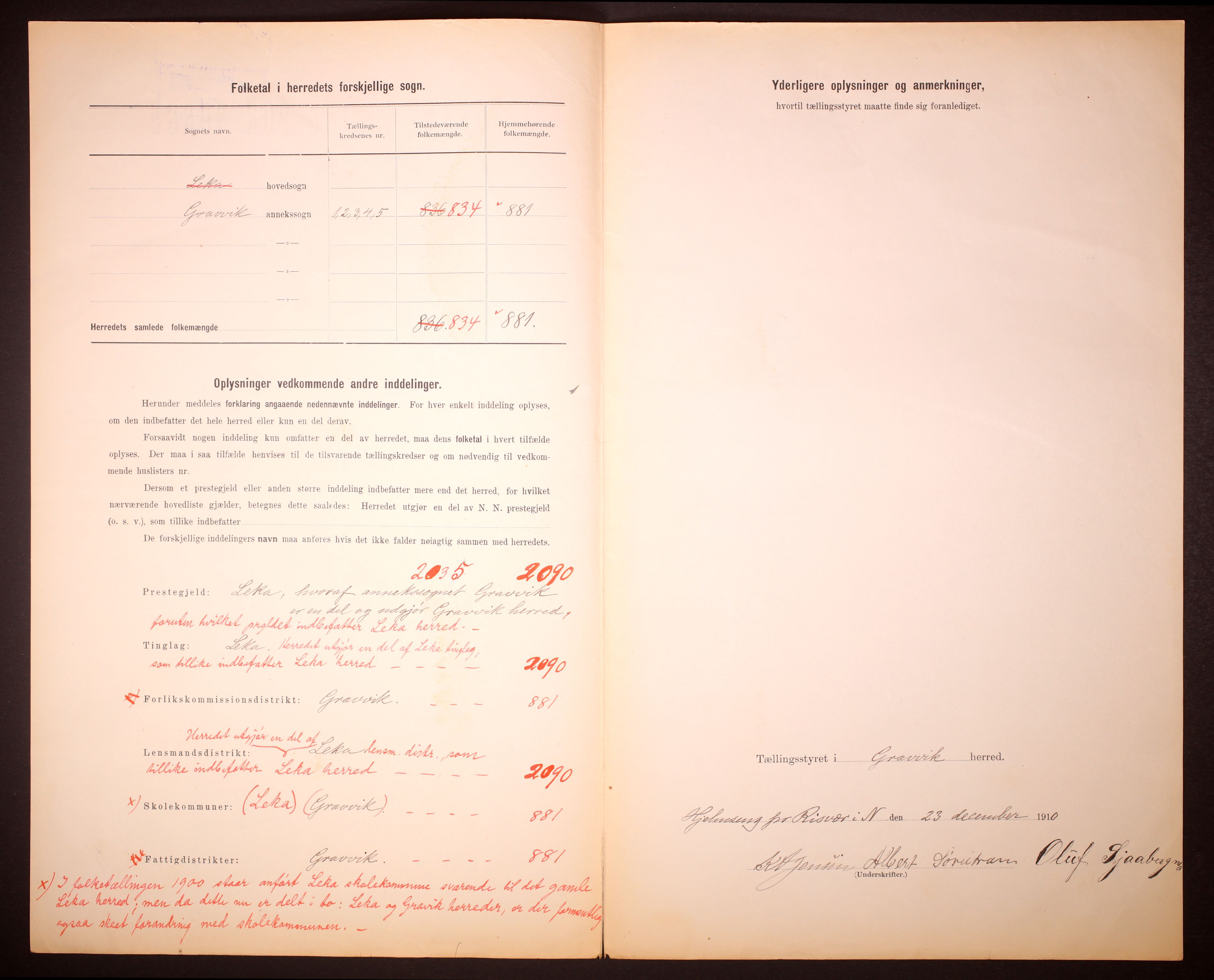 RA, 1910 census for Gravvik, 1910, p. 3