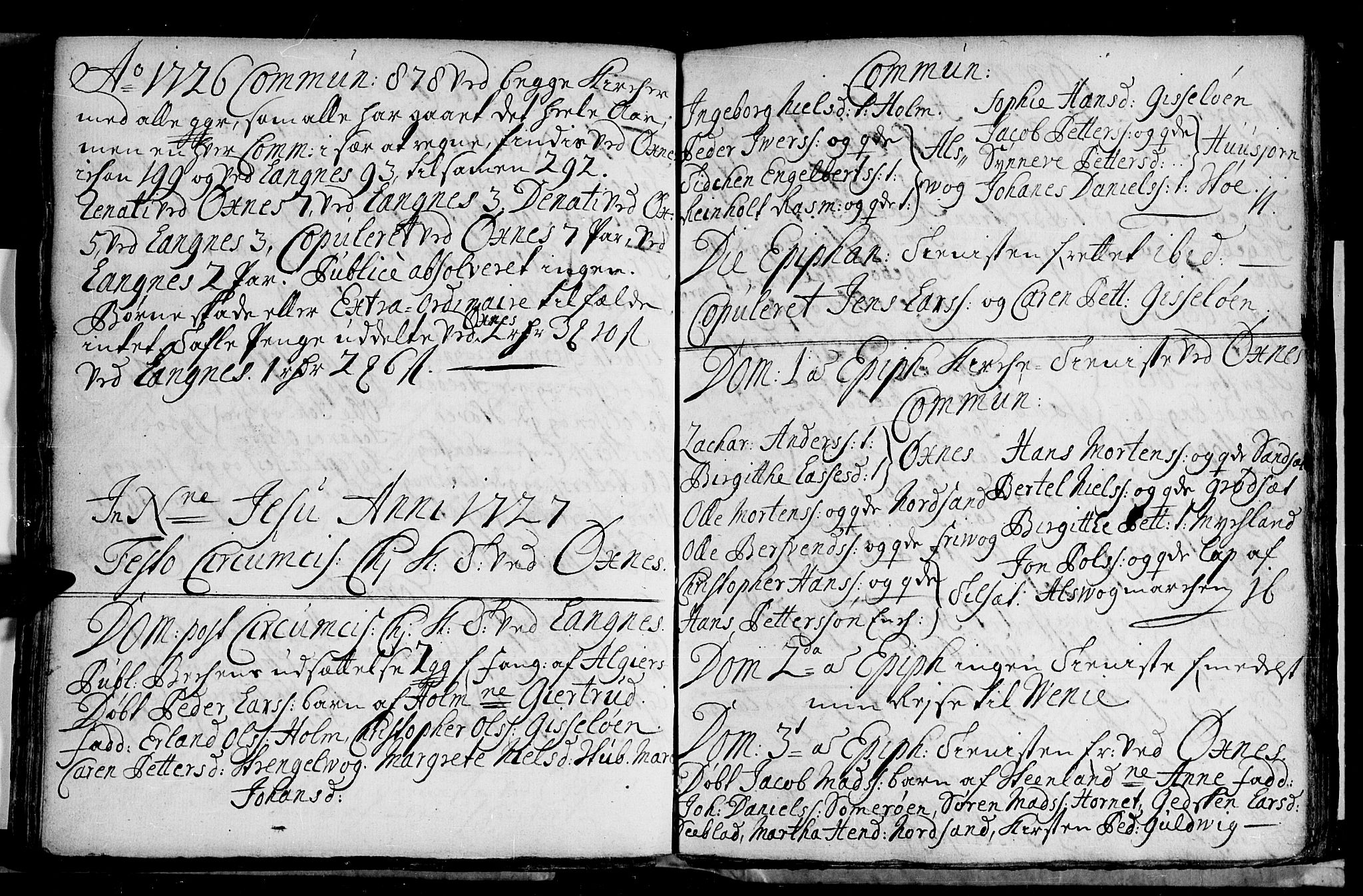 Ministerialprotokoller, klokkerbøker og fødselsregistre - Nordland, AV/SAT-A-1459/893/L1328: Parish register (official) no. 893A01, 1718-1749