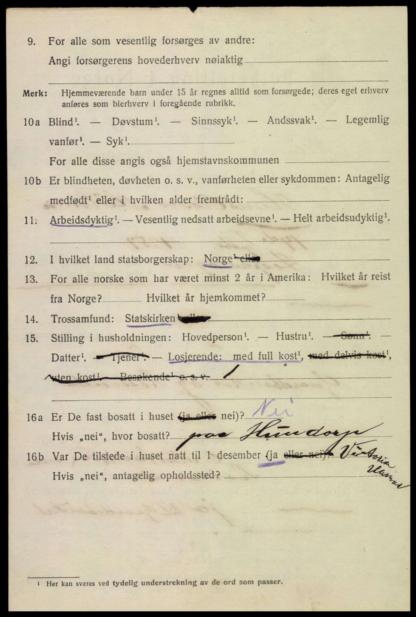 SAH, 1920 census for Hamar, 1920, p. 6770