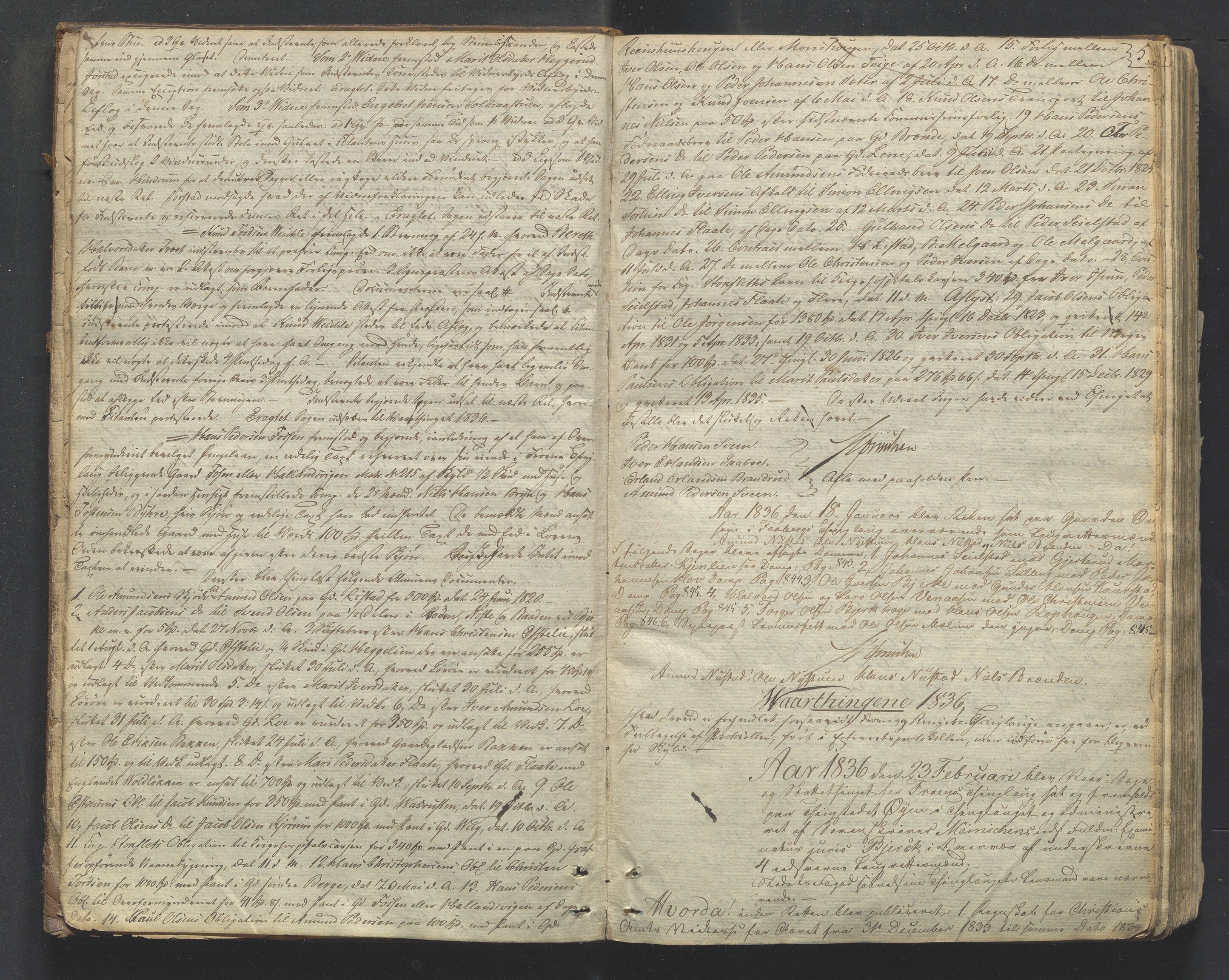 Mellom-Gudbrandsdal sorenskriveri, SAH/TING-038/G/Gb/L0001: Tingbok, 1835-1849, p. 4b-5a