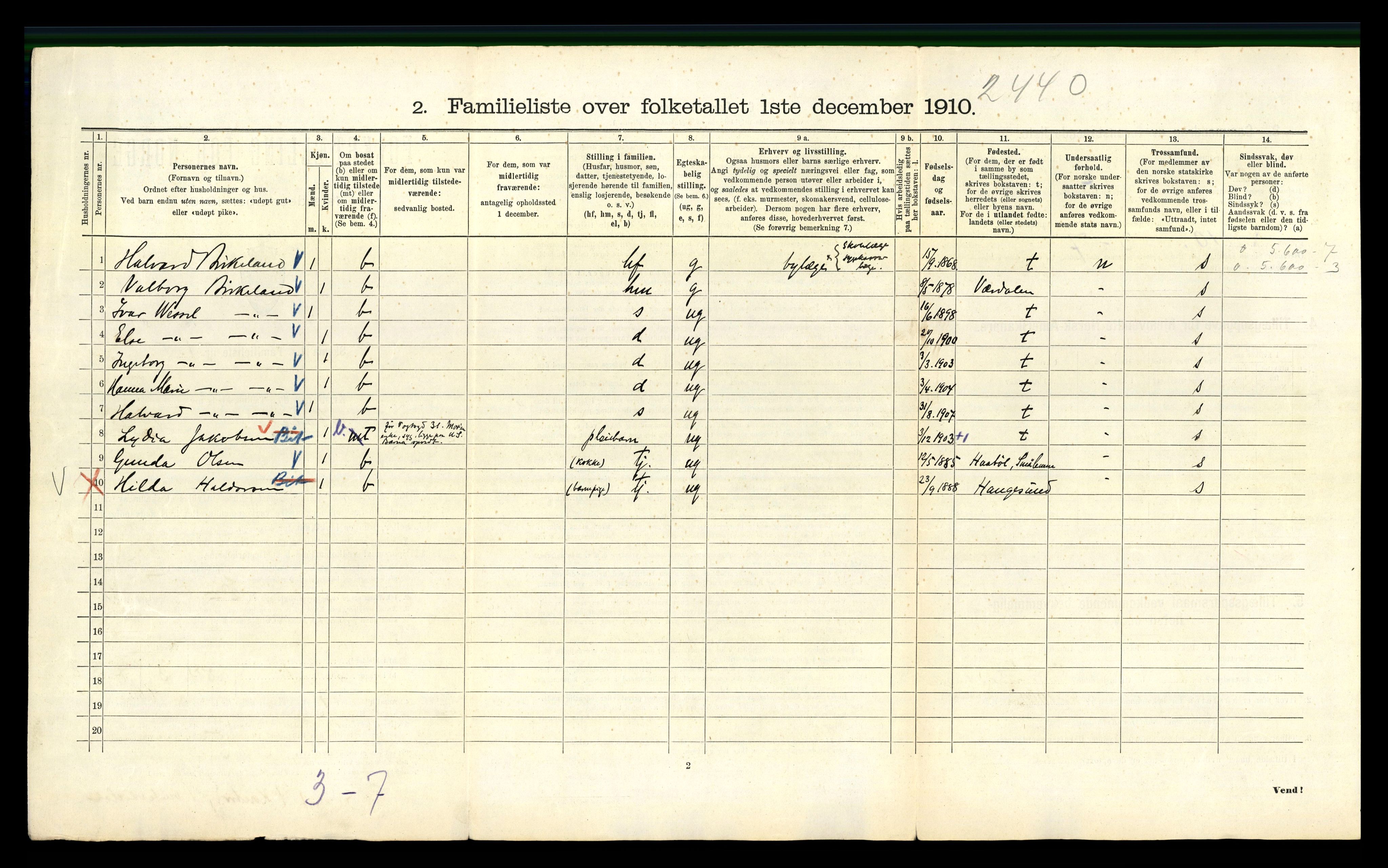 RA, 1910 census for Kristiania, 1910, p. 40042