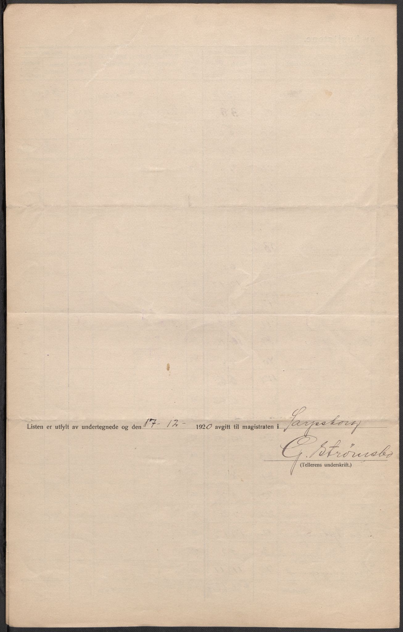 SAO, 1920 census for Sarpsborg, 1920, p. 9