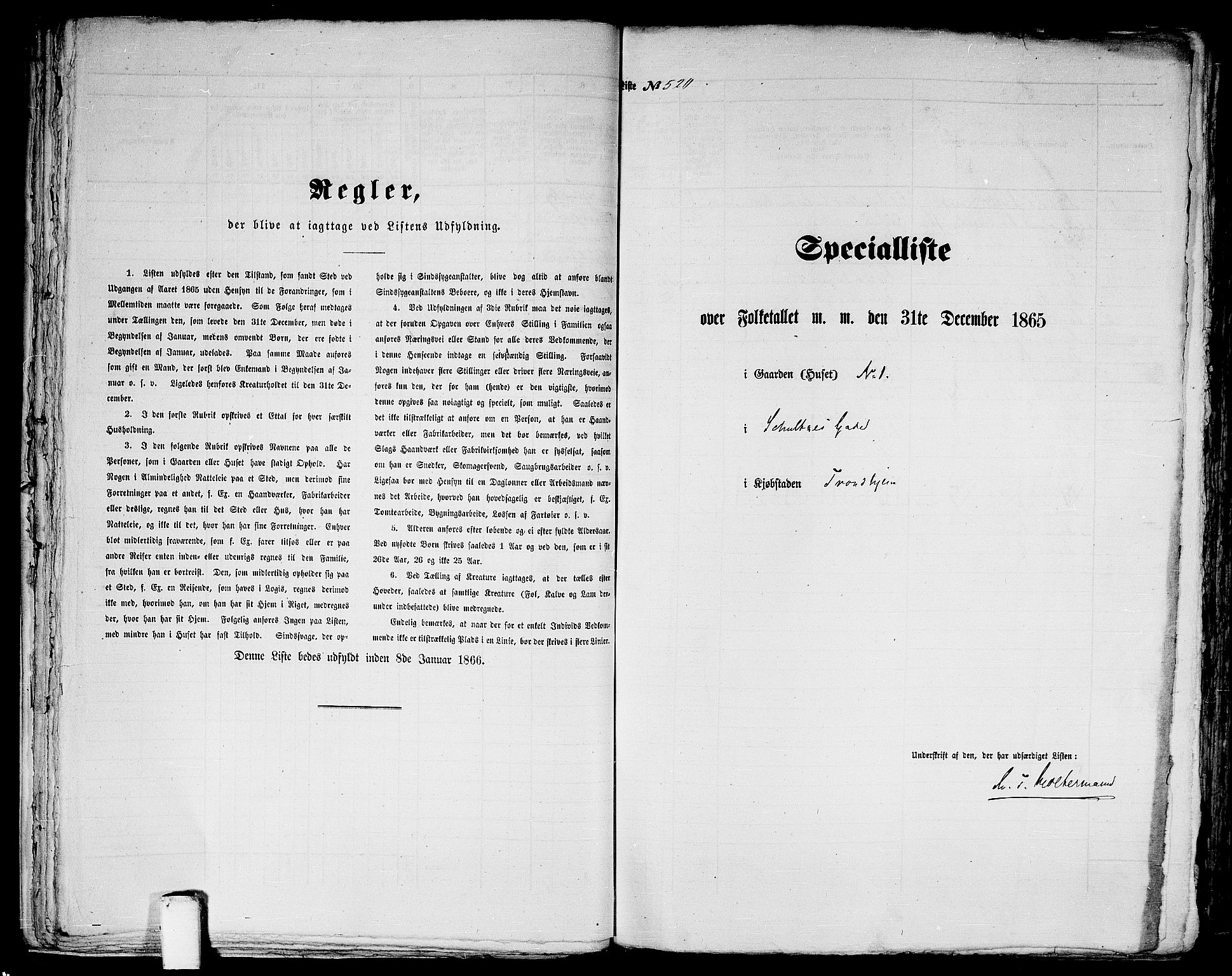 RA, 1865 census for Trondheim, 1865, p. 1087