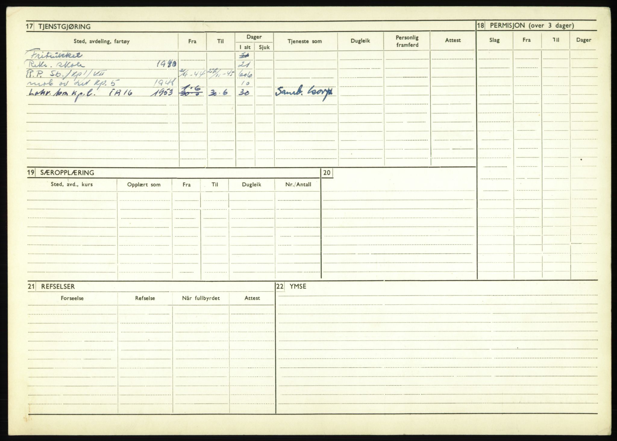 Forsvaret, Troms infanteriregiment nr. 16, AV/RA-RAFA-3146/P/Pa/L0017: Rulleblad for regimentets menige mannskaper, årsklasse 1933, 1933, p. 984