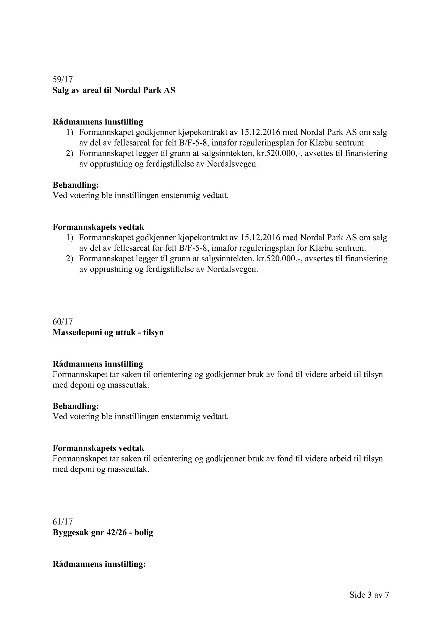 Klæbu Kommune, TRKO/KK/02-FS/L010: Formannsskapet - Møtedokumenter, 2017, p. 1988