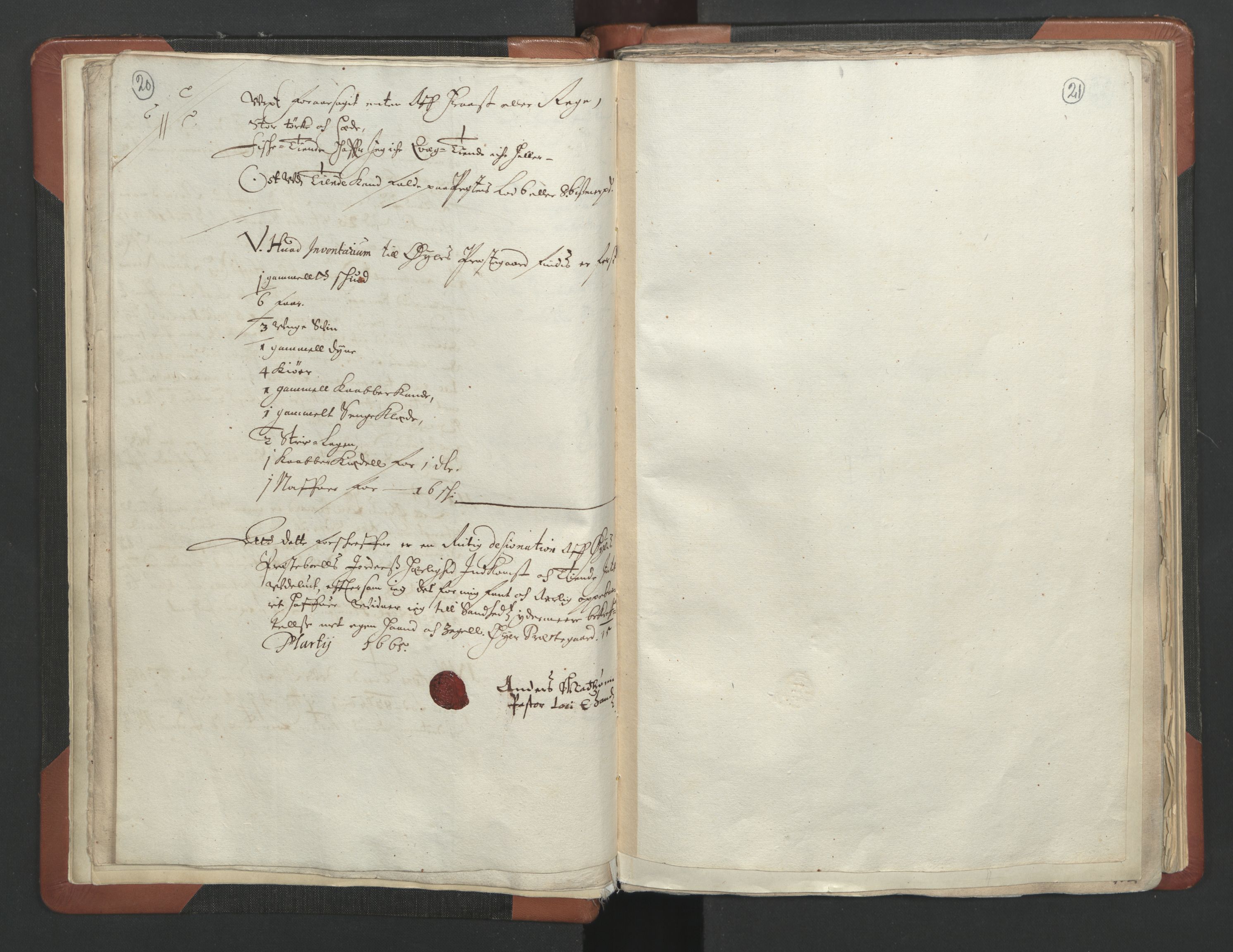 RA, Vicar's Census 1664-1666, no. 6: Gudbrandsdal deanery, 1664-1666, p. 20-21