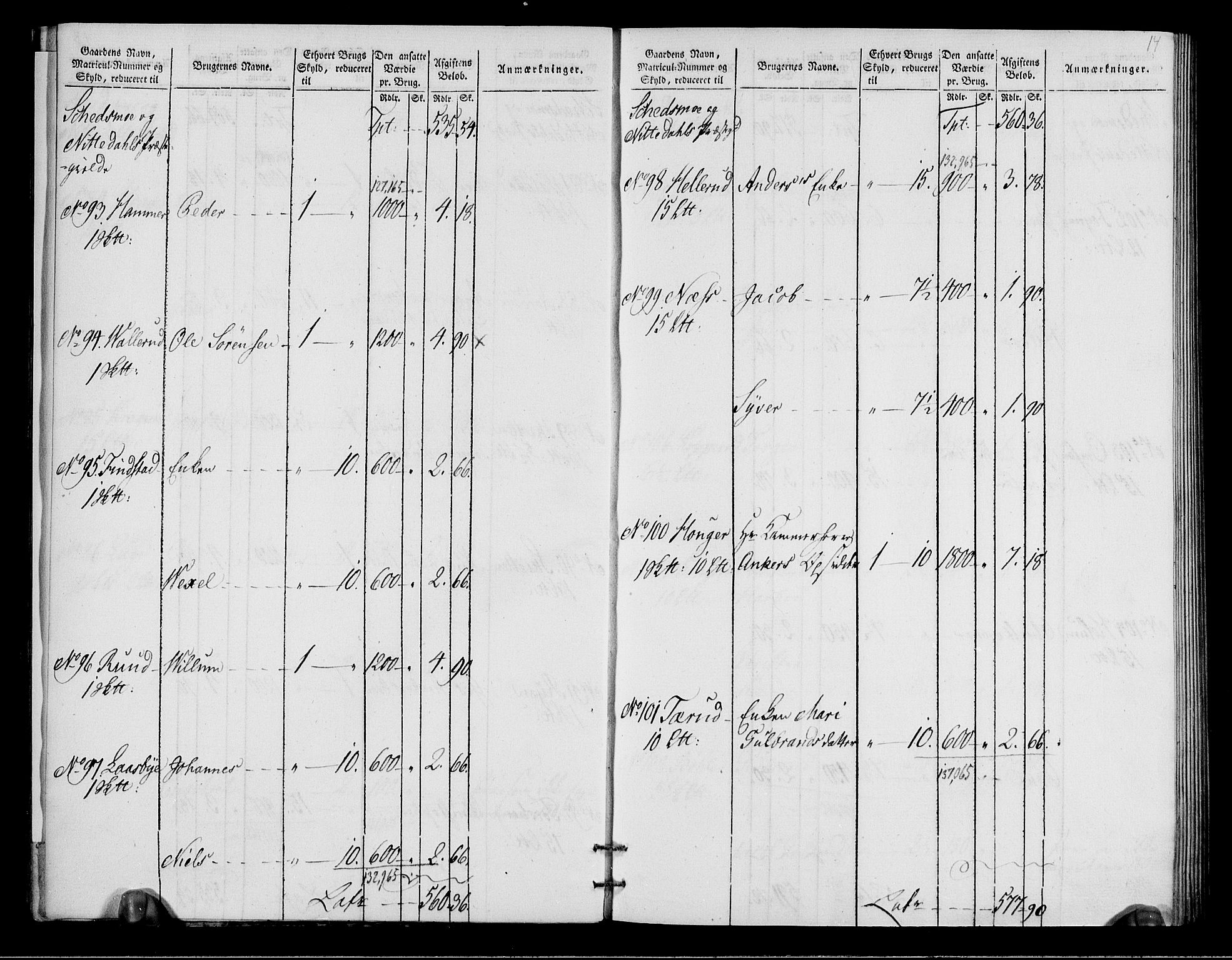 Rentekammeret inntil 1814, Realistisk ordnet avdeling, AV/RA-EA-4070/N/Ne/Nea/L0018: Nedre Romerike fogderi. Oppebørselsregister, 1803-1804, p. 15