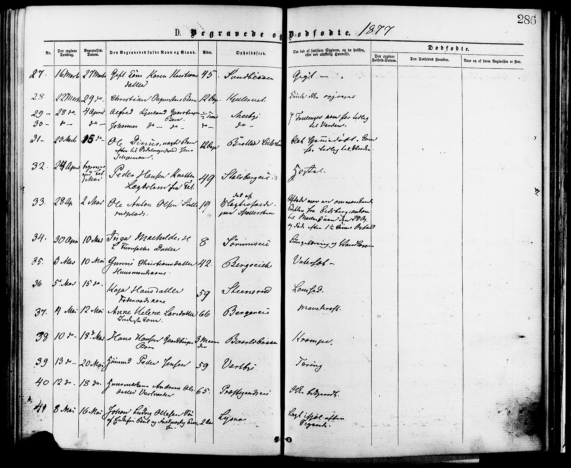 Skedsmo prestekontor Kirkebøker, AV/SAO-A-10033a/F/Fa/L0012: Parish register (official) no. I 12, 1876-1883, p. 286