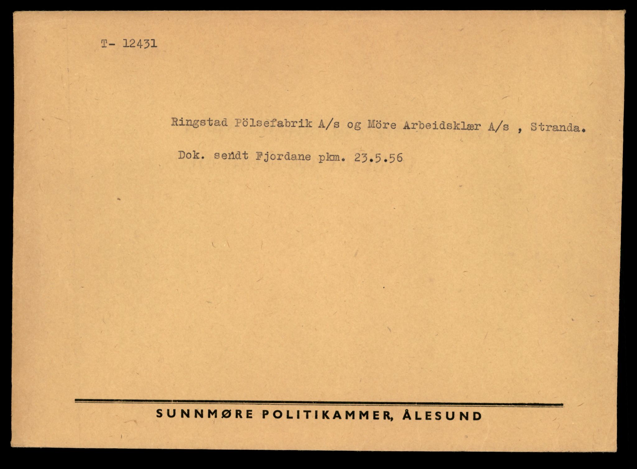 Møre og Romsdal vegkontor - Ålesund trafikkstasjon, AV/SAT-A-4099/F/Fe/L0033: Registreringskort for kjøretøy T 12151 - T 12474, 1927-1998, p. 3201