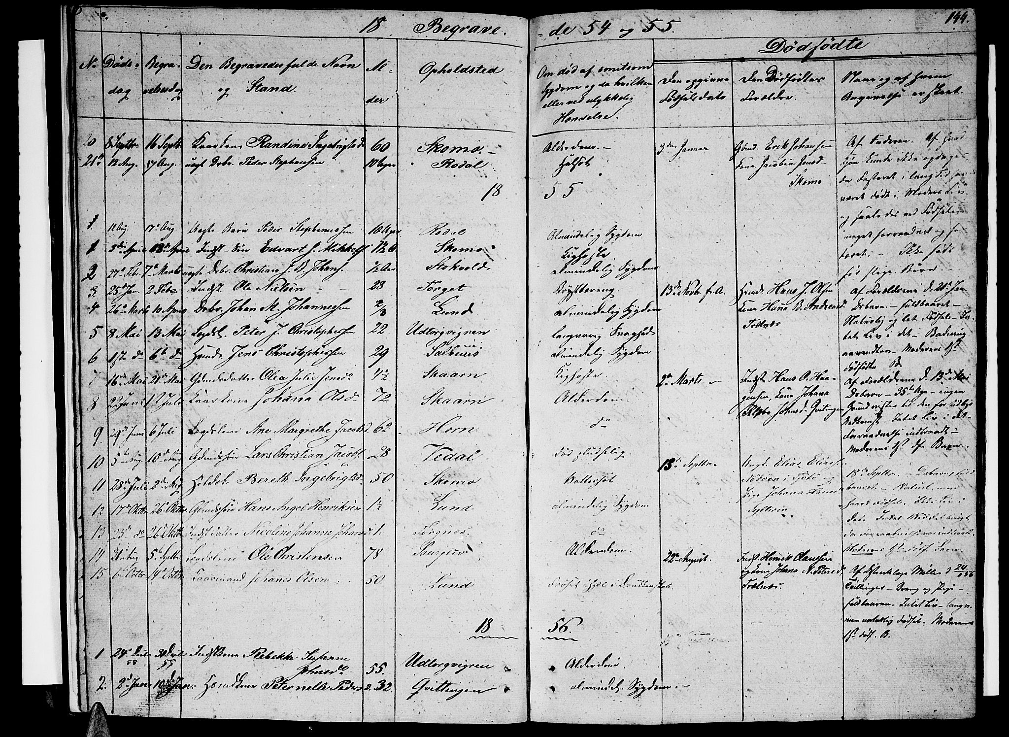 Ministerialprotokoller, klokkerbøker og fødselsregistre - Nordland, SAT/A-1459/813/L0211: Parish register (copy) no. 813C03, 1842-1863, p. 144