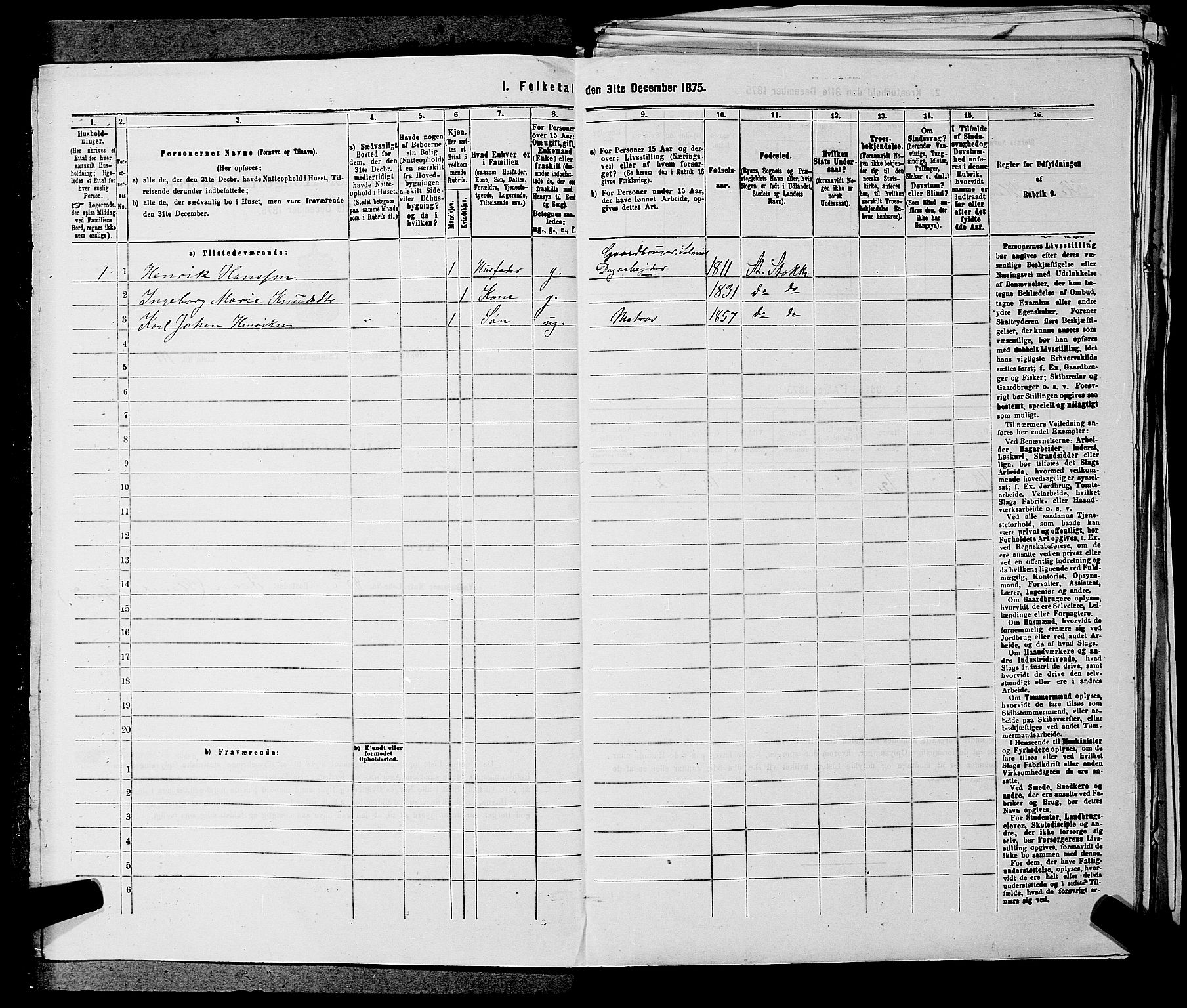 SAKO, 1875 census for 0720P Stokke, 1875, p. 466