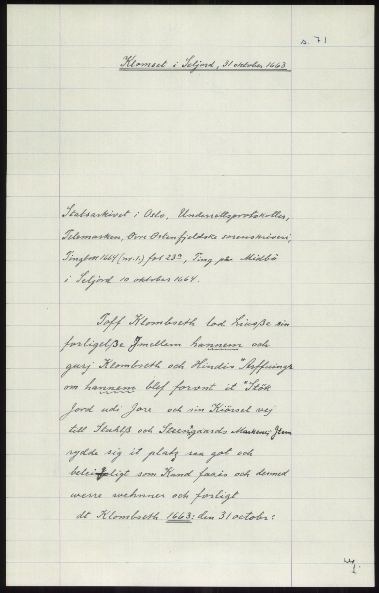 Samlinger til kildeutgivelse, Diplomavskriftsamlingen, AV/RA-EA-4053/H/Ha, p. 3441