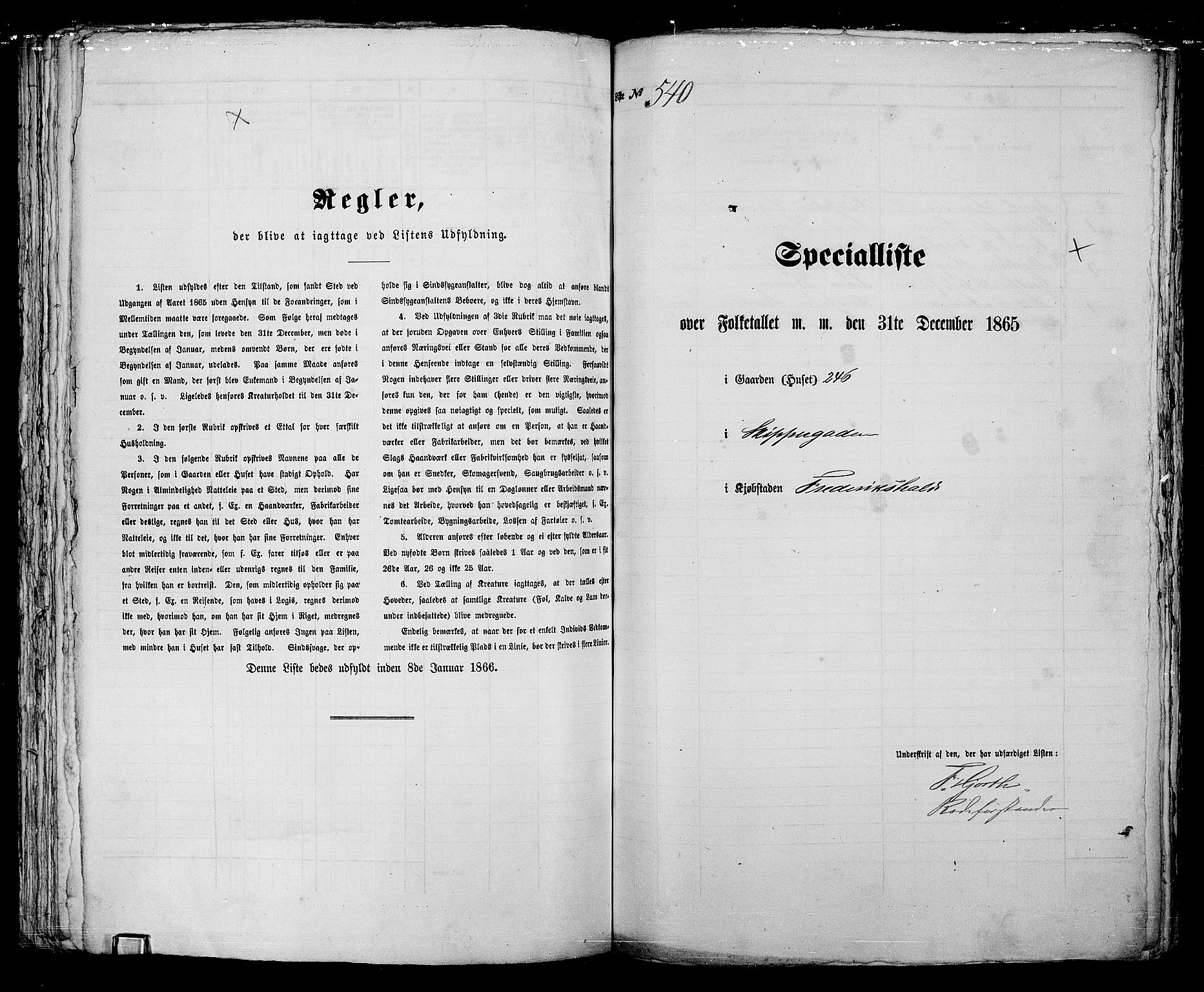 RA, 1865 census for Fredrikshald, 1865, p. 1083