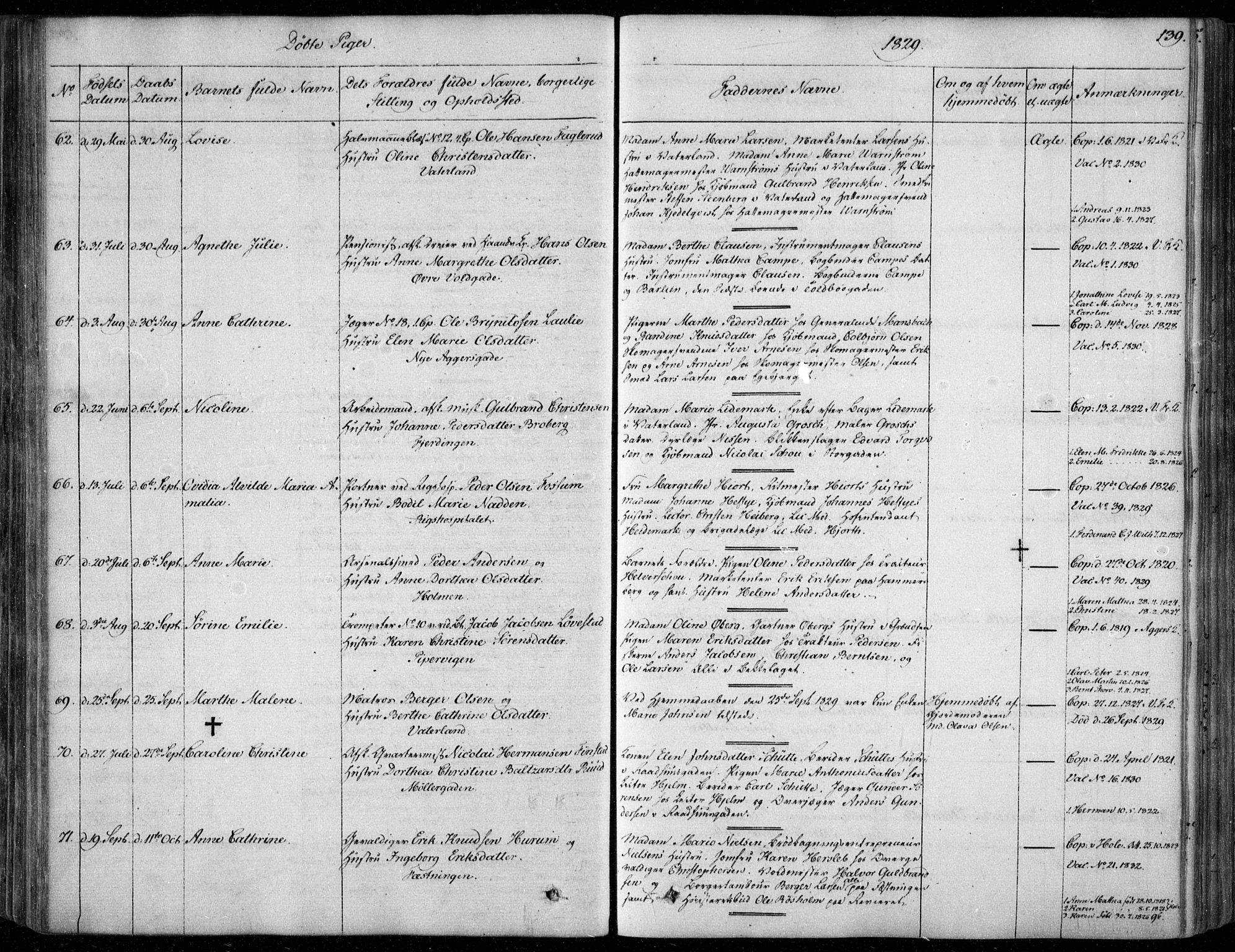 Garnisonsmenigheten Kirkebøker, AV/SAO-A-10846/F/Fa/L0006: Parish register (official) no. 6, 1828-1841, p. 139