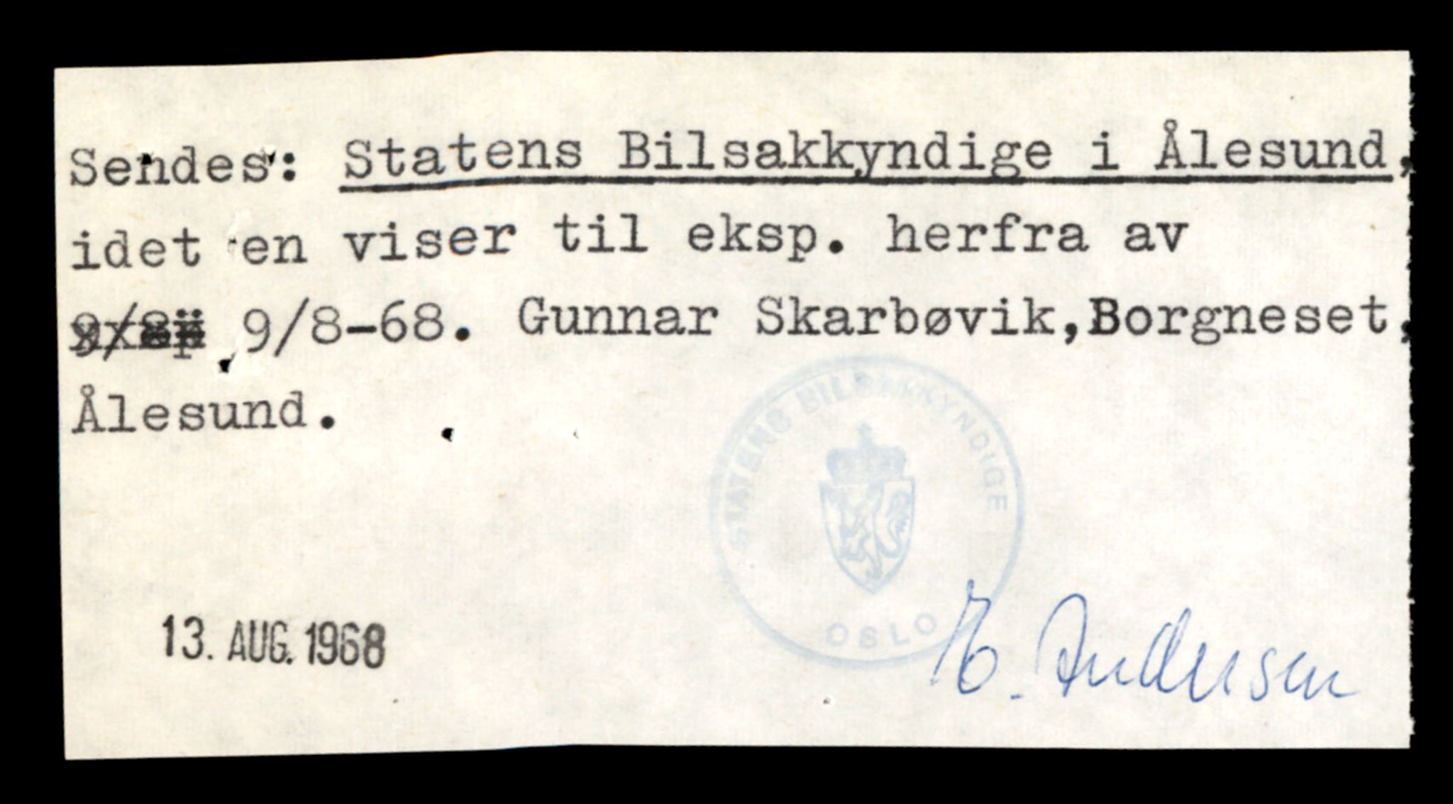 Møre og Romsdal vegkontor - Ålesund trafikkstasjon, AV/SAT-A-4099/F/Fe/L0041: Registreringskort for kjøretøy T 13710 - T 13905, 1927-1998, p. 1859