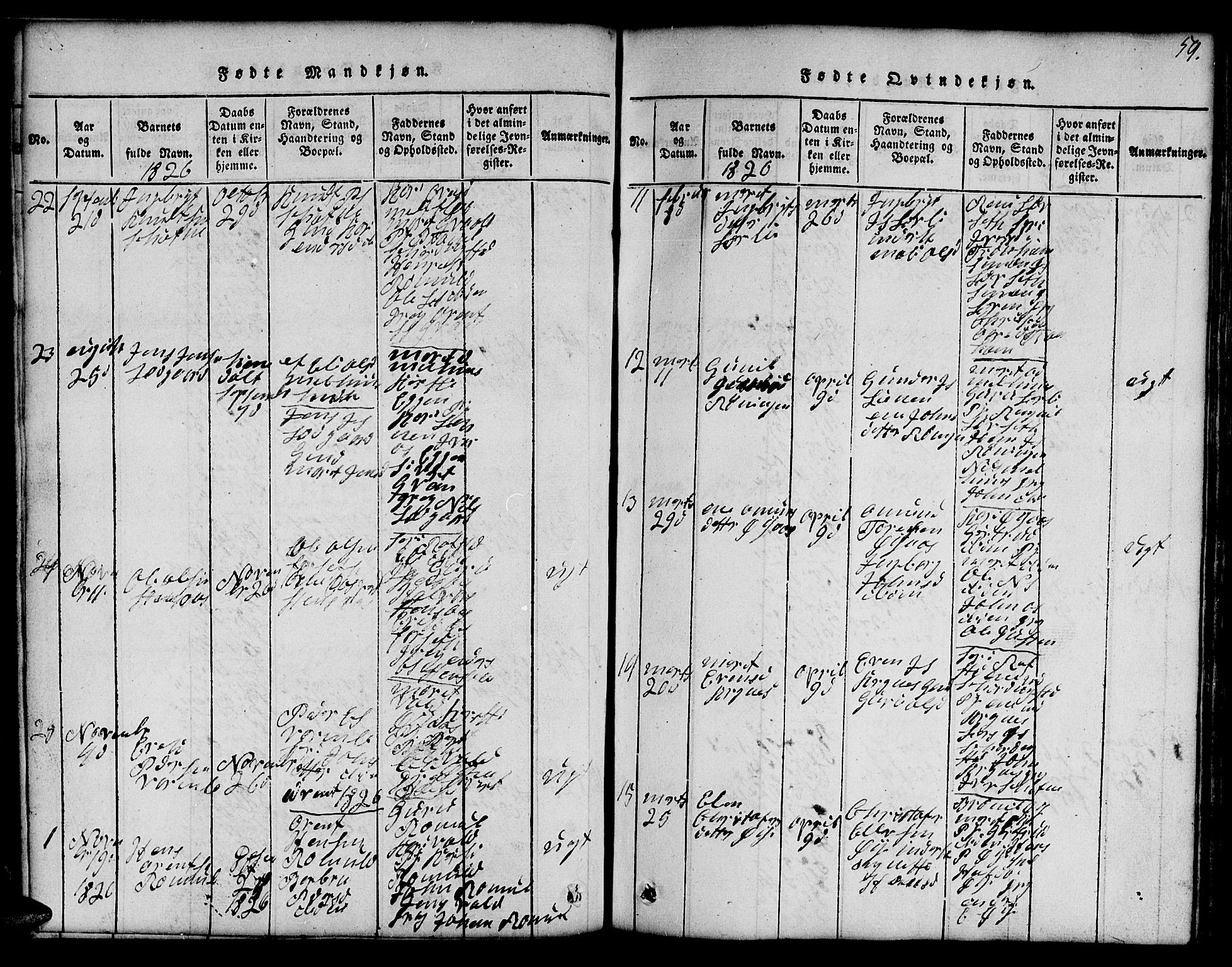 Ministerialprotokoller, klokkerbøker og fødselsregistre - Sør-Trøndelag, SAT/A-1456/691/L1092: Parish register (copy) no. 691C03, 1816-1852, p. 59