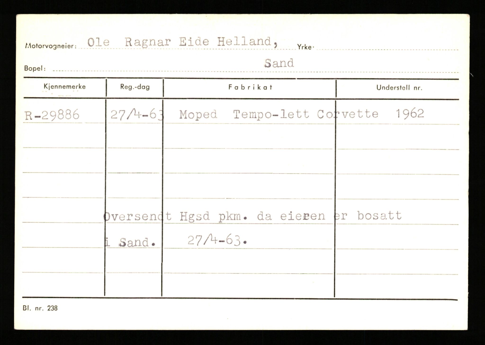 Stavanger trafikkstasjon, AV/SAST-A-101942/0/G/L0005: Registreringsnummer: 23000 - 34245, 1930-1971, p. 2125