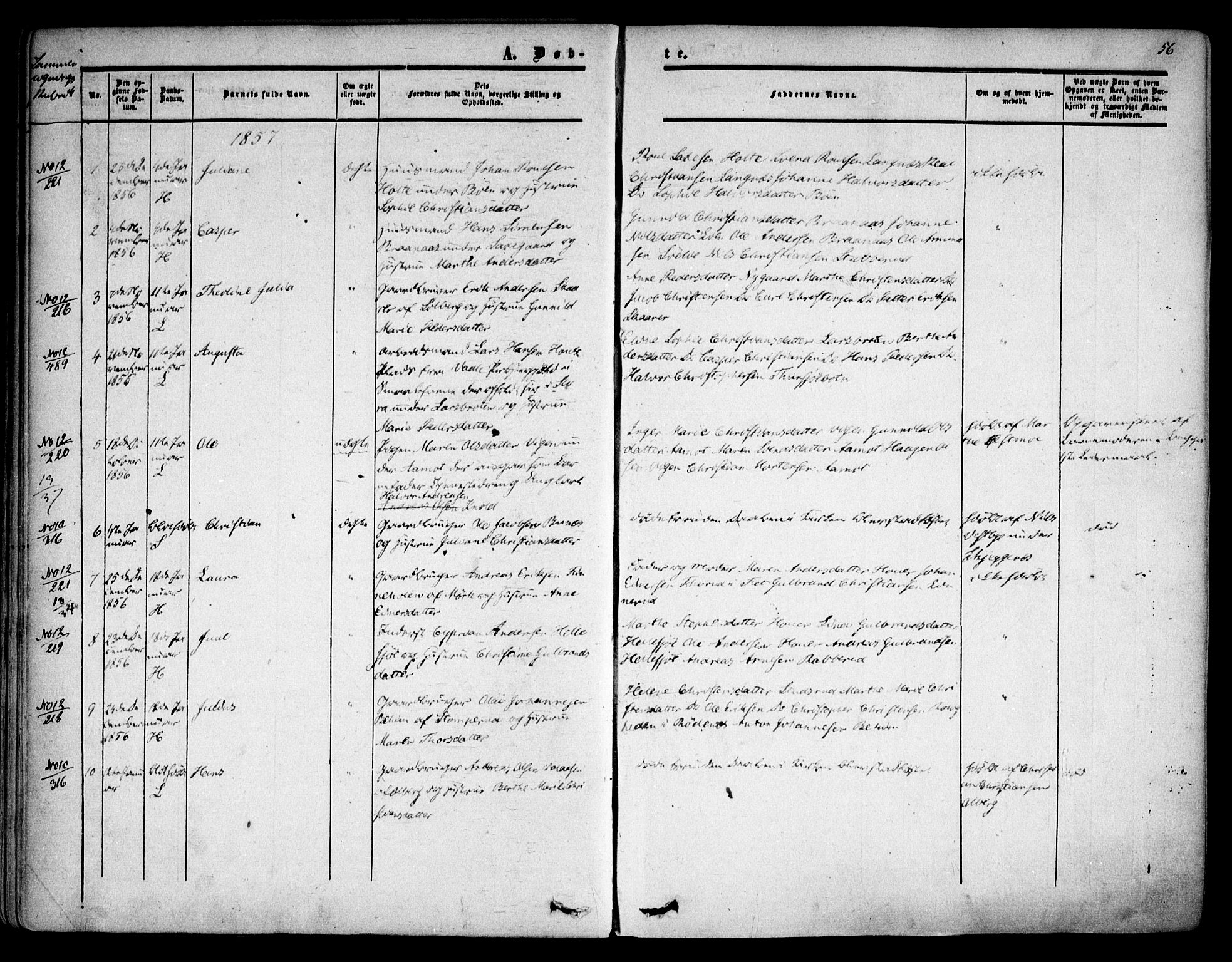Høland prestekontor Kirkebøker, SAO/A-10346a/F/Fa/L0010: Parish register (official) no. I 10, 1854-1861, p. 56