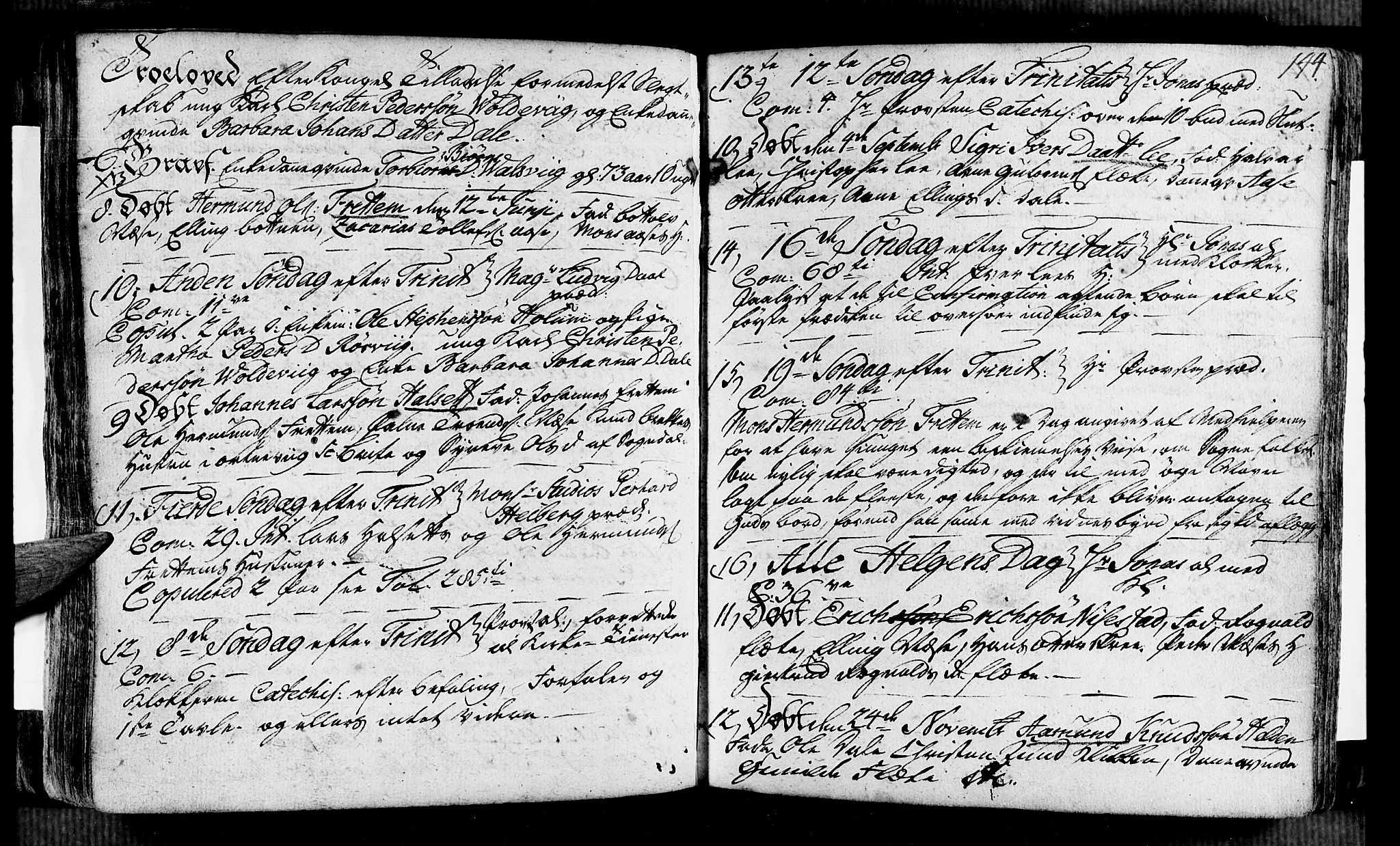 Vik sokneprestembete, AV/SAB-A-81501/H/Haa/Haaa/L0002: Parish register (official) no. A 2 / 2, 1740-1756, p. 144