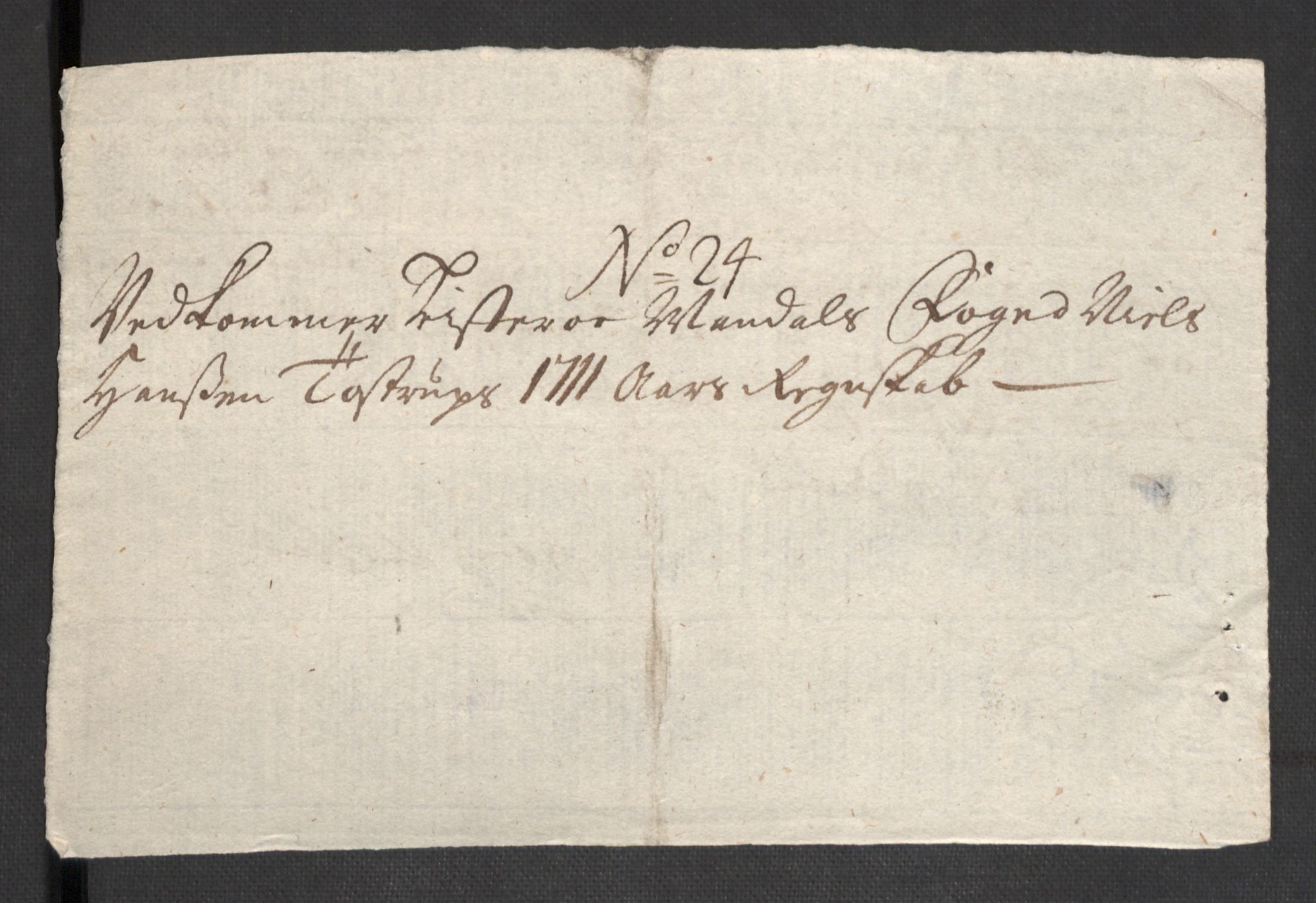 Rentekammeret inntil 1814, Reviderte regnskaper, Fogderegnskap, AV/RA-EA-4092/R43/L2554: Fogderegnskap Lista og Mandal, 1711, p. 215