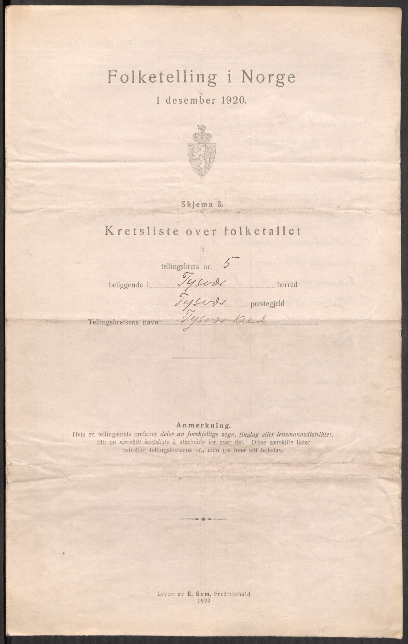 SAST, 1920 census for Tysvær, 1920, p. 23