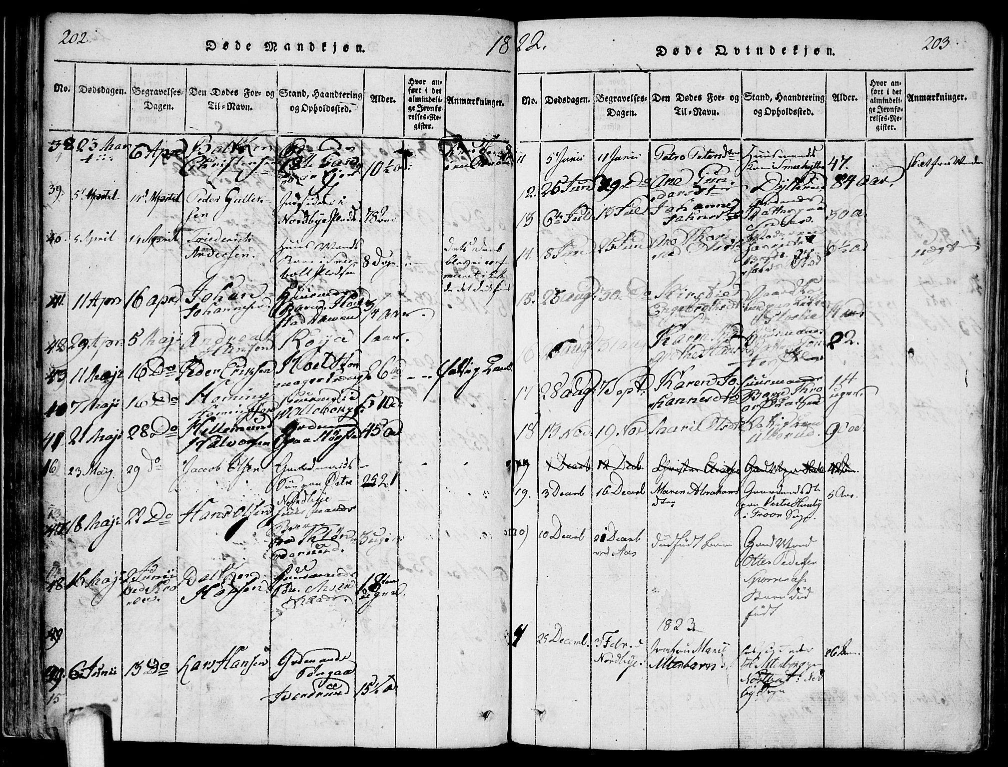 Ås prestekontor Kirkebøker, AV/SAO-A-10894/F/Fa/L0004: Parish register (official) no. I 4, 1818-1826, p. 202-203