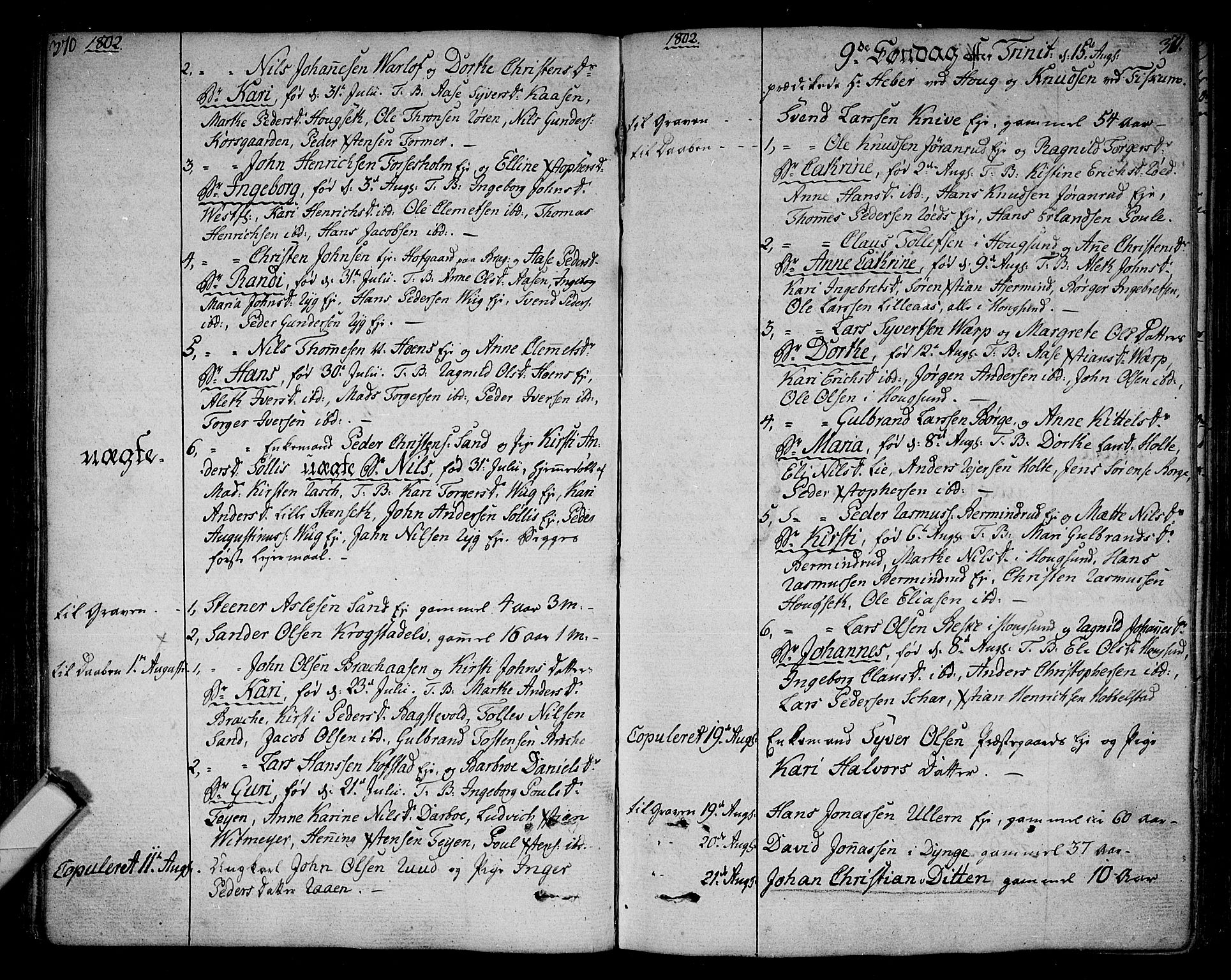 Eiker kirkebøker, AV/SAKO-A-4/F/Fa/L0009: Parish register (official) no. I 9, 1789-1806, p. 370-371