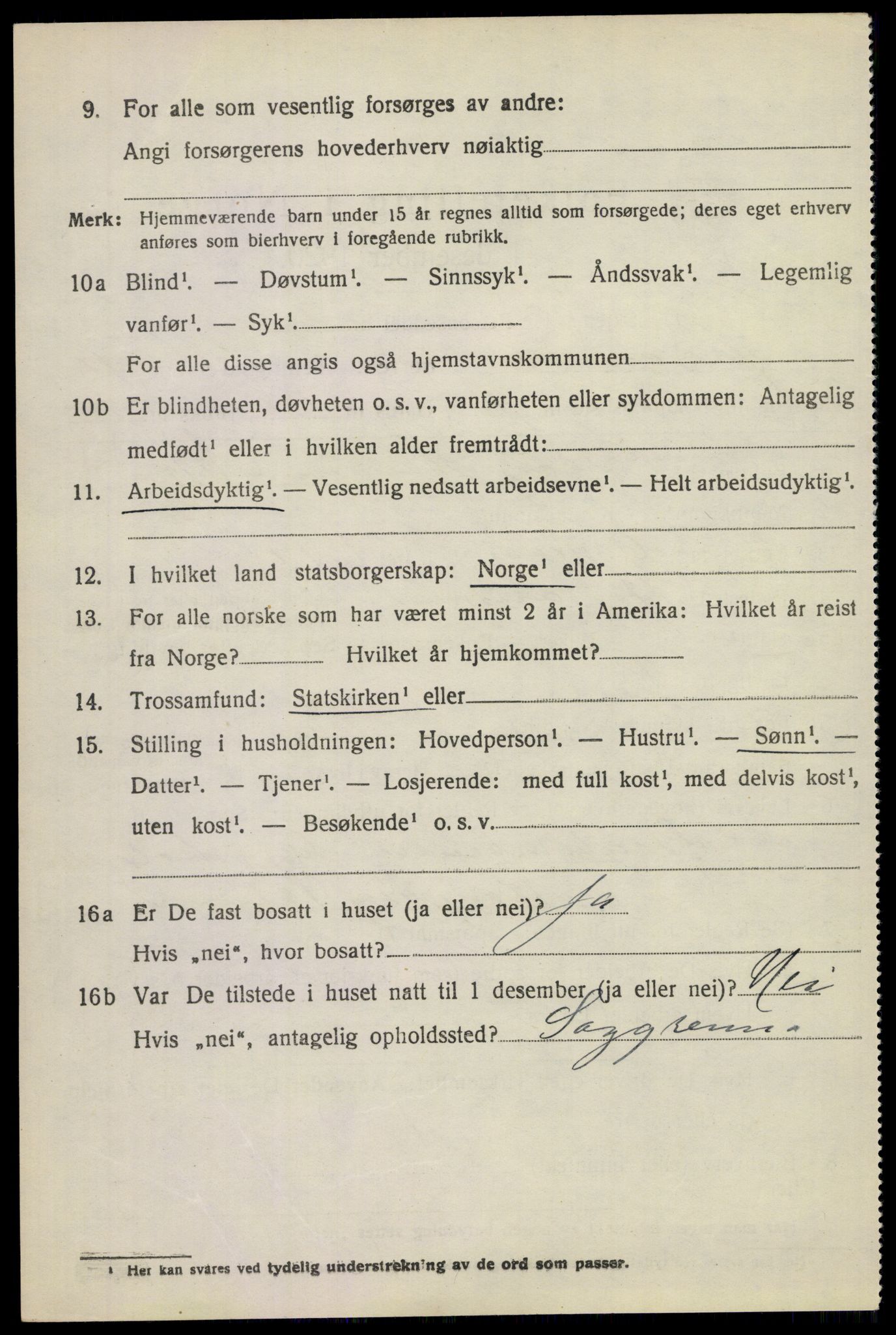 SAKO, 1920 census for Øvre Sandsvær, 1920, p. 5733