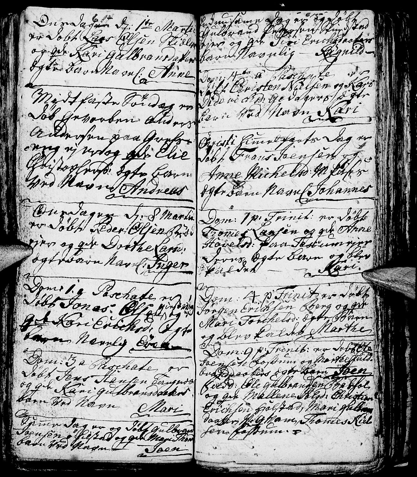 Nes prestekontor, Hedmark, AV/SAH-PREST-020/L/La/L0001: Parish register (copy) no. 1, 1663-1784, p. 614-615