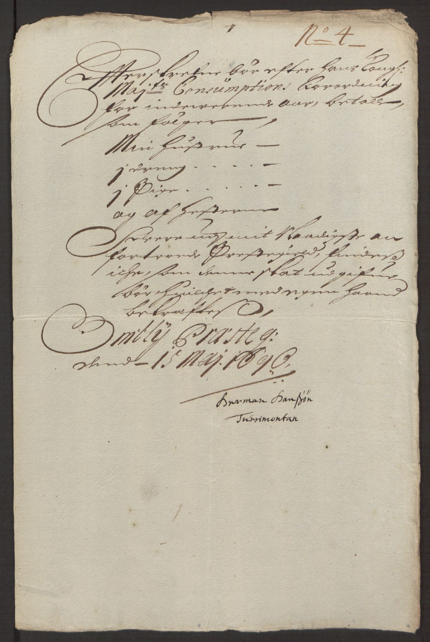 Rentekammeret inntil 1814, Reviderte regnskaper, Fogderegnskap, RA/EA-4092/R40/L2444: Fogderegnskap Råbyggelag, 1693-1696, p. 328
