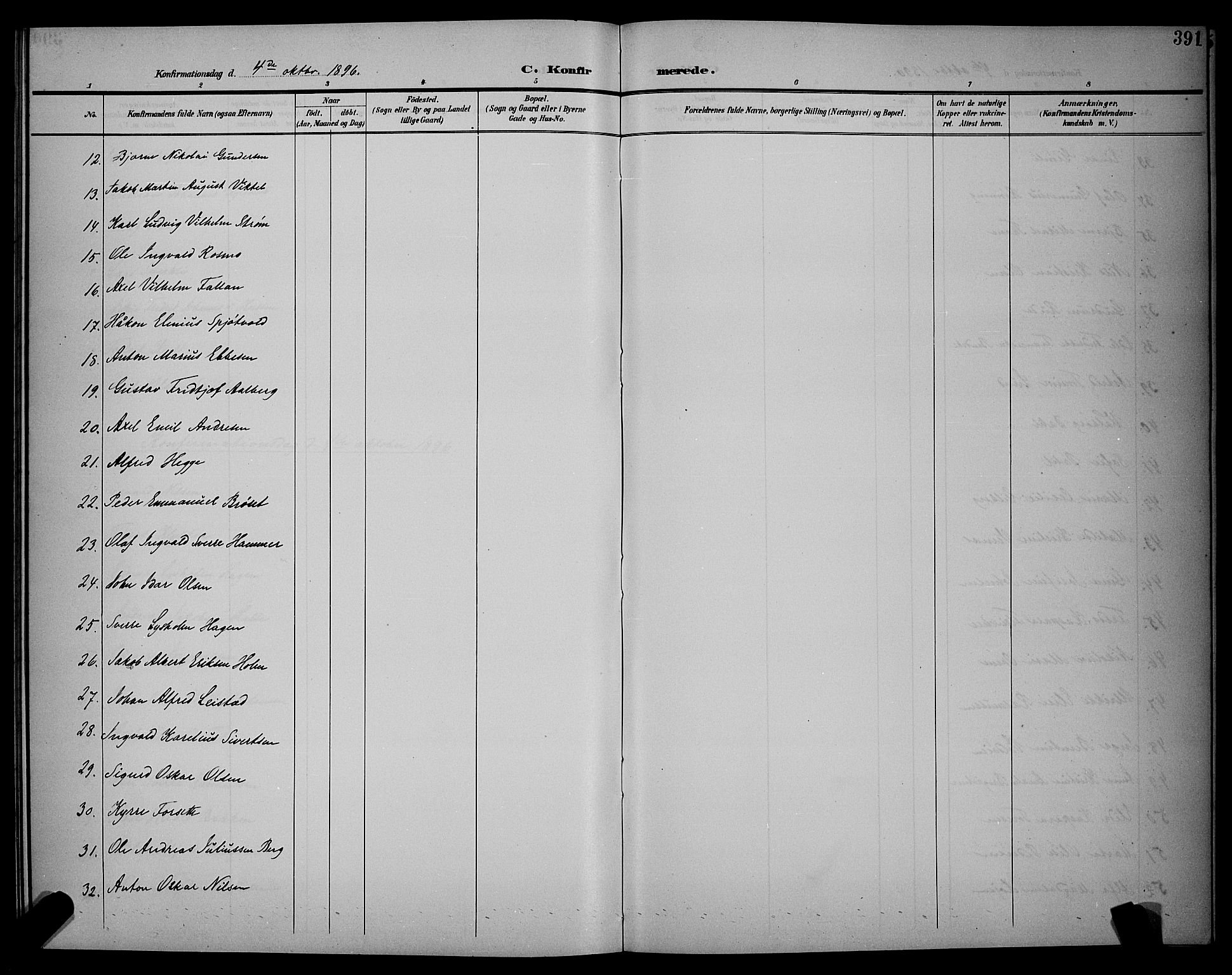 Ministerialprotokoller, klokkerbøker og fødselsregistre - Sør-Trøndelag, AV/SAT-A-1456/604/L0225: Parish register (copy) no. 604C08, 1895-1899, p. 391