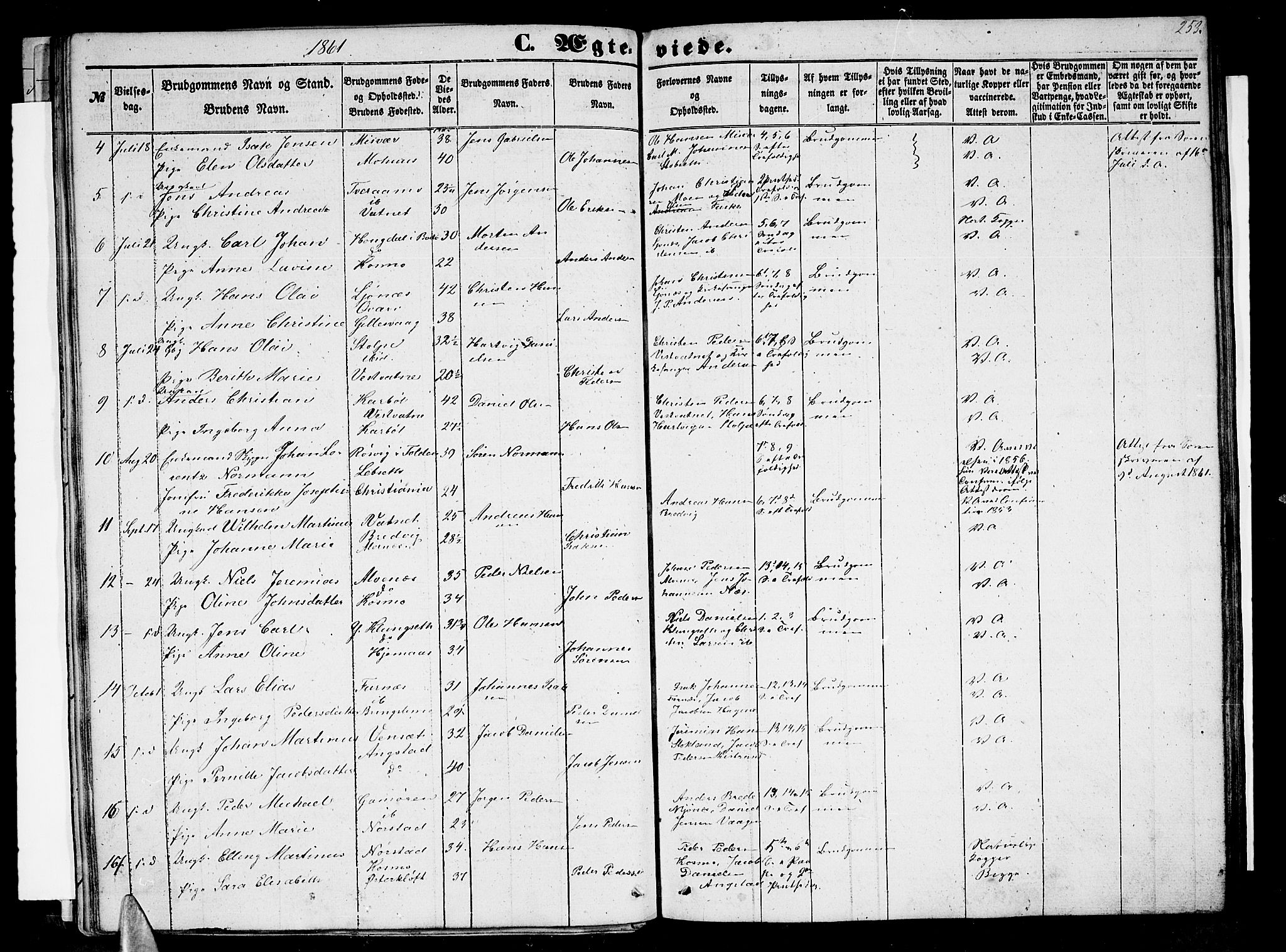 Ministerialprotokoller, klokkerbøker og fødselsregistre - Nordland, AV/SAT-A-1459/852/L0753: Parish register (copy) no. 852C04, 1856-1877, p. 253