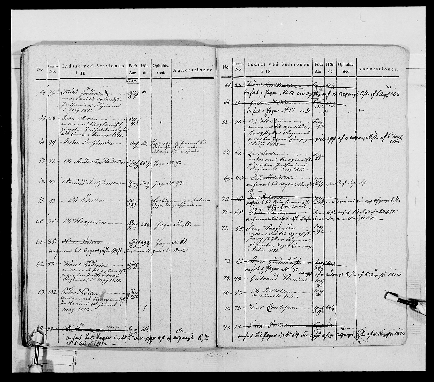 Generalitets- og kommissariatskollegiet, Det kongelige norske kommissariatskollegium, AV/RA-EA-5420/E/Eh/L0027: Skiløperkompaniene, 1812-1832, p. 241