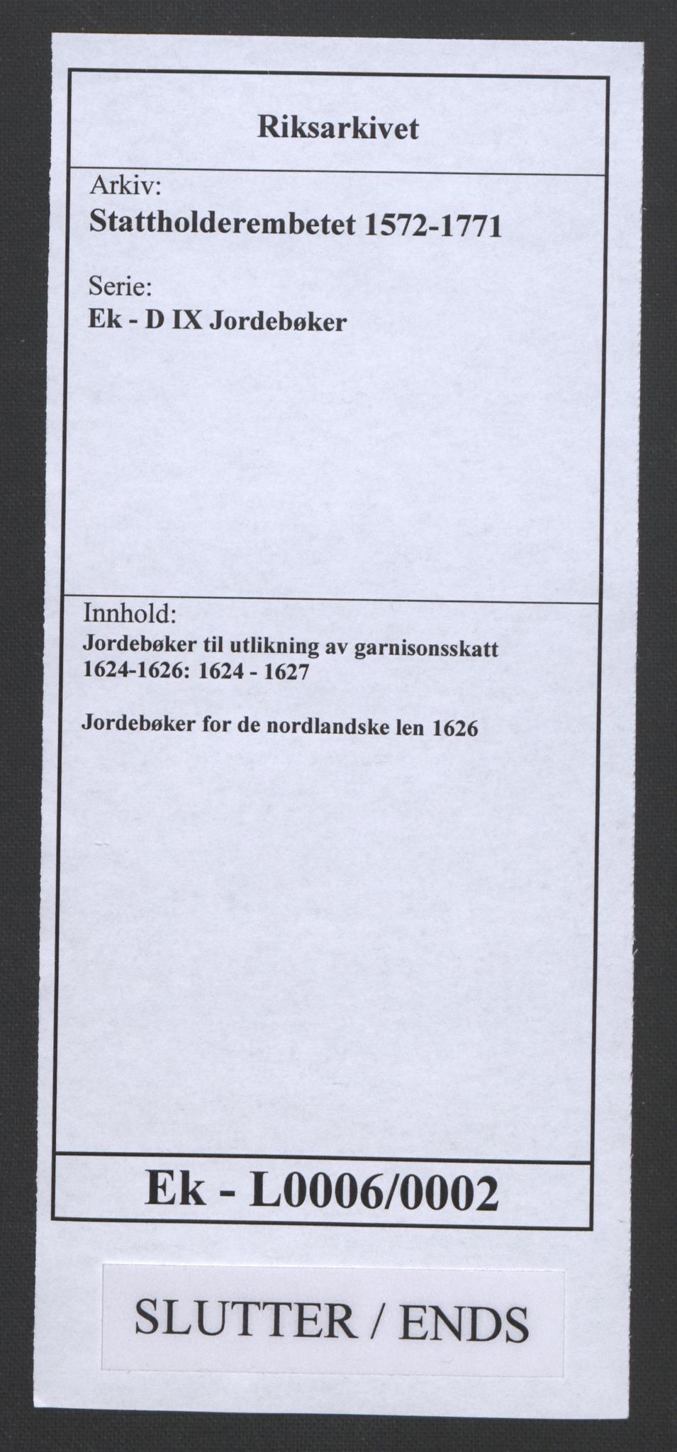 Stattholderembetet 1572-1771, AV/RA-EA-2870/Ek/L0006/0002: Jordebøker til utlikning av garnisonsskatt 1624-1626: / Jordebøker for de nordlandske len, 1626, p. 58